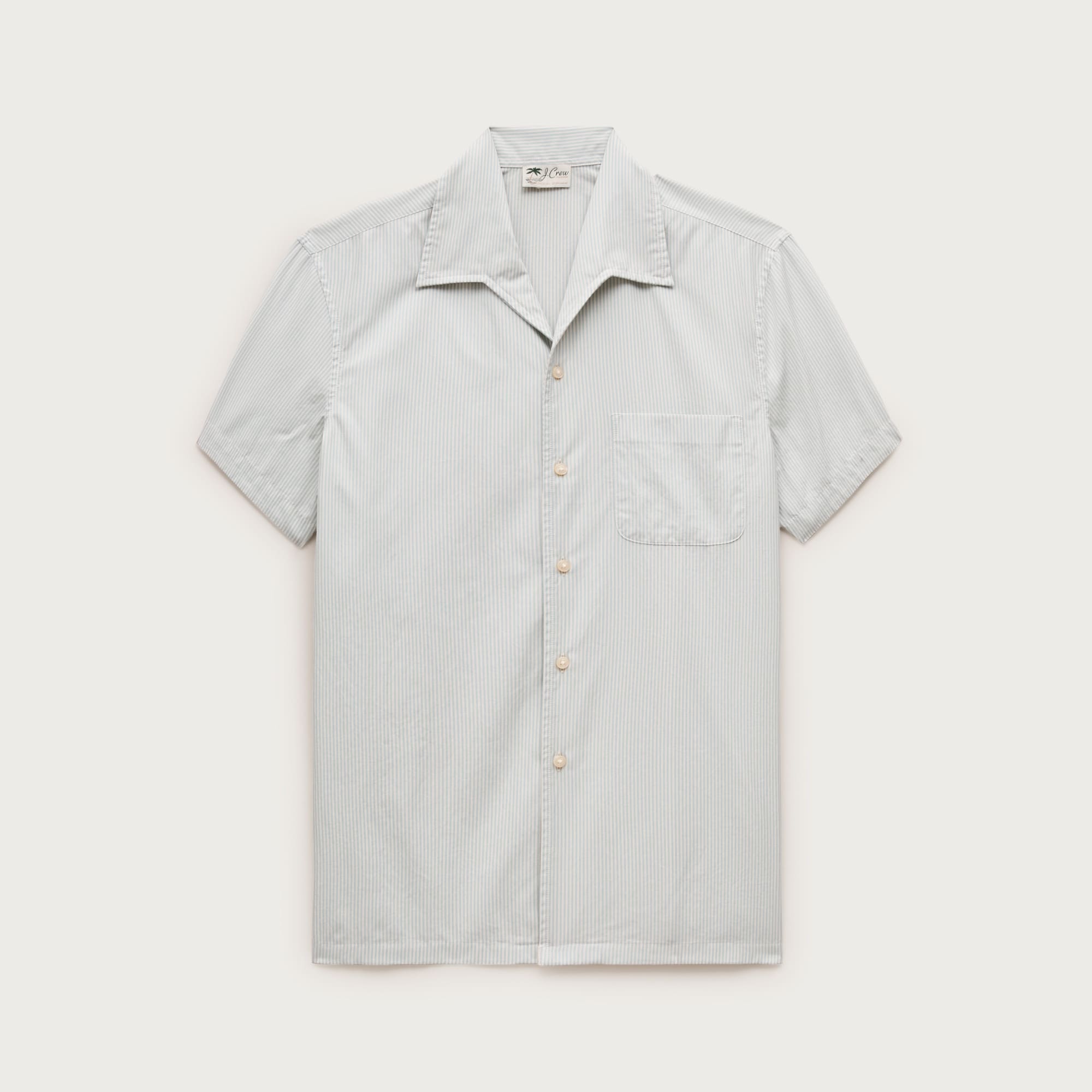 Short-sleeve Cotton Poplin Camp-collar Shirt For Men | J.Crew