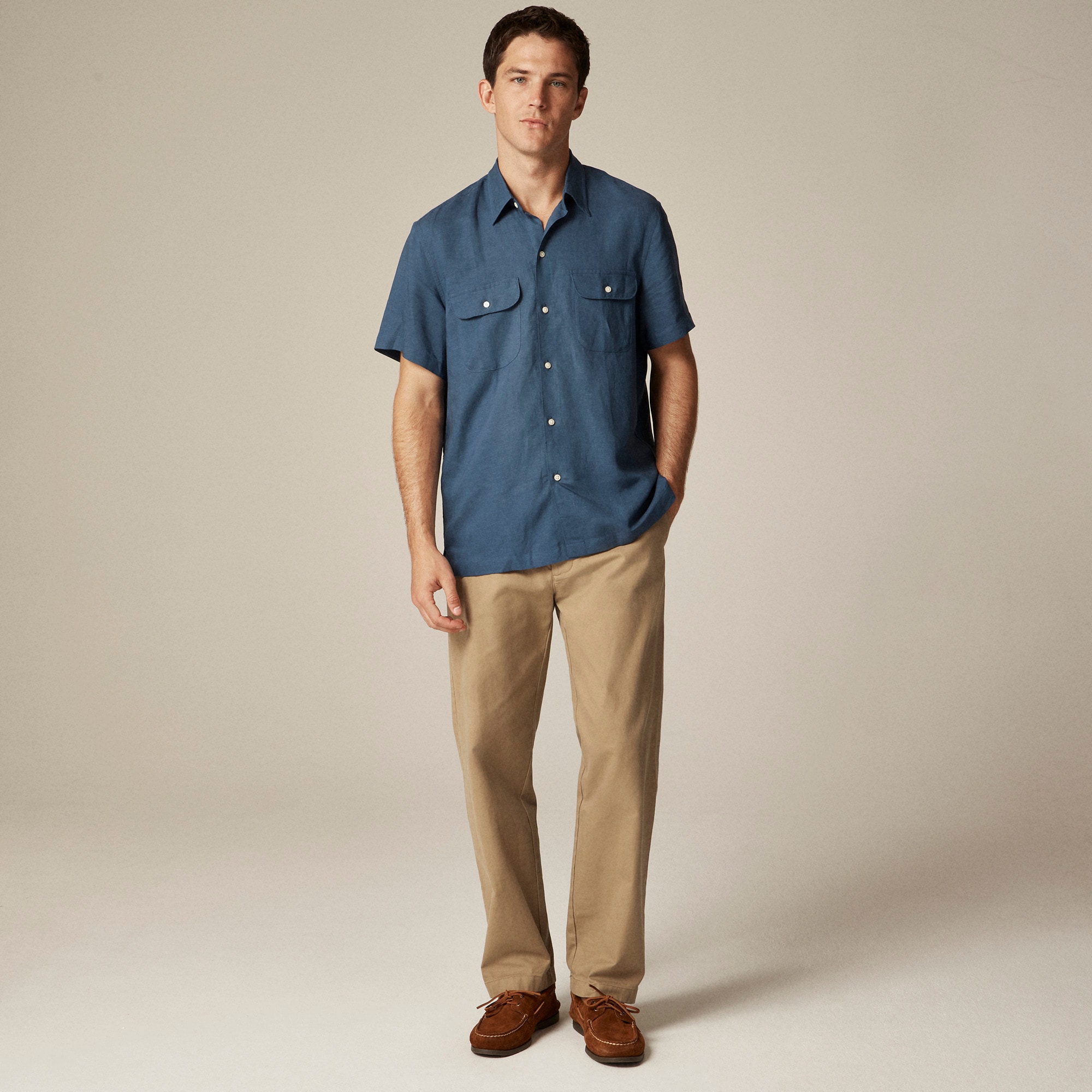 J.Crew: Cotton-hemp Blend Twill Workshirt For Men