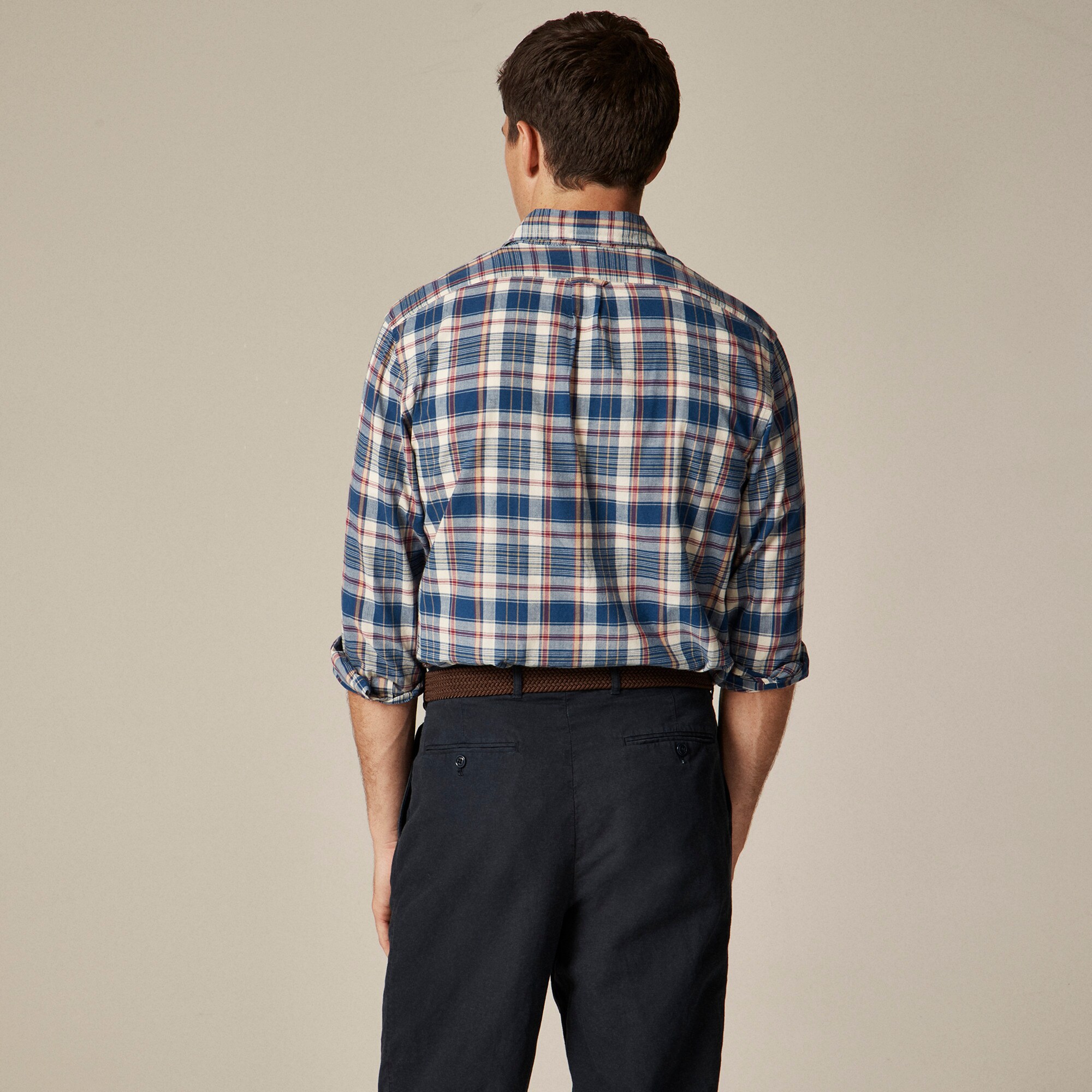Two-pocket workshirt in Indian madras