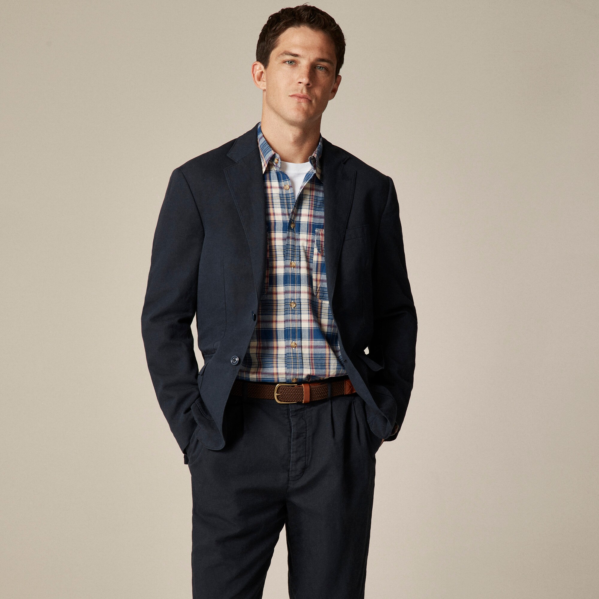 Two-pocket workshirt in Indian madras
