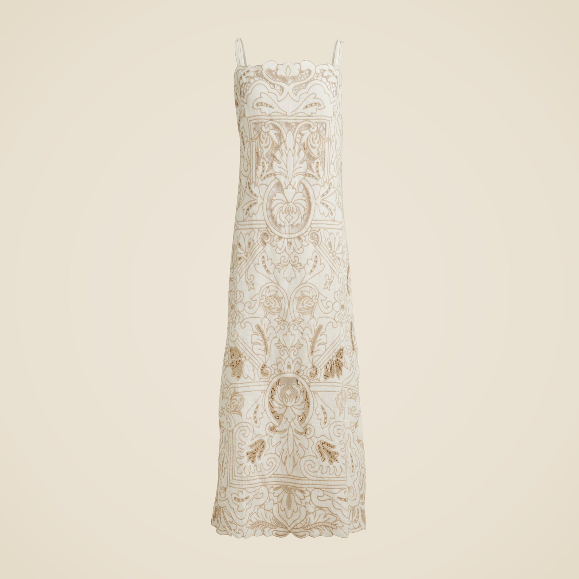 Collection cutwork maxi dress in linen