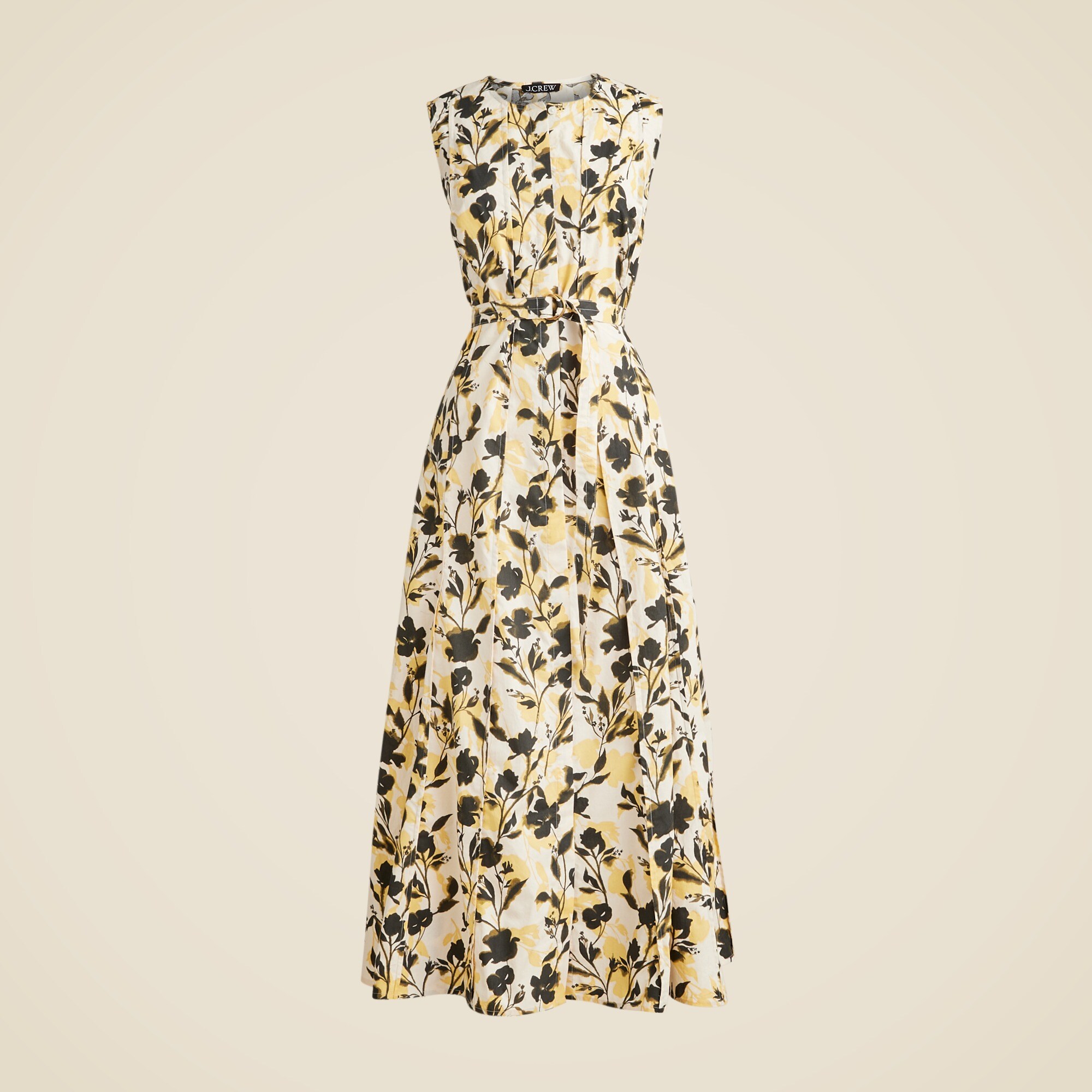 Seamed Midi Dress With Removable Belt For Women | J.Crew