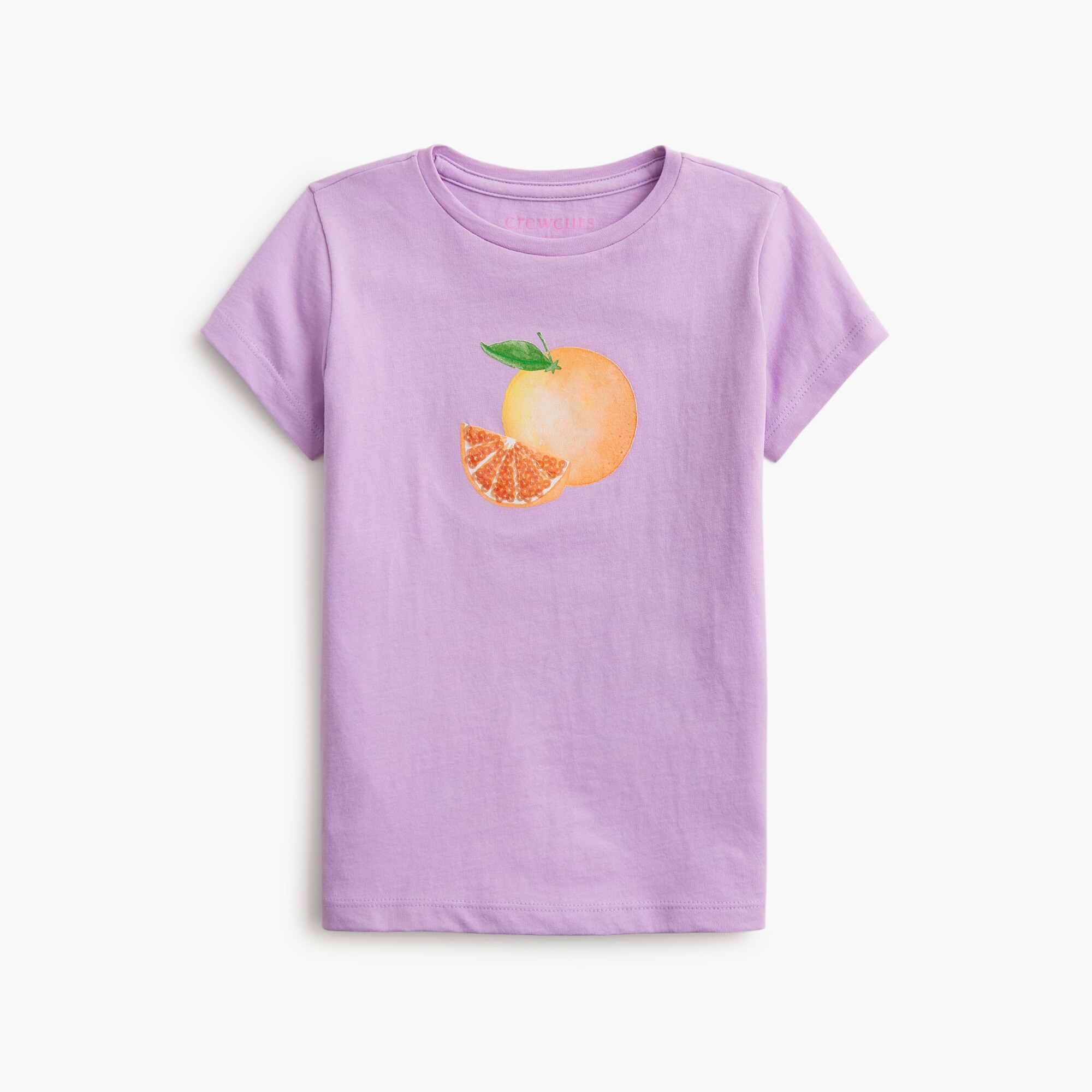 girls' sequin orange graphic tee for girls