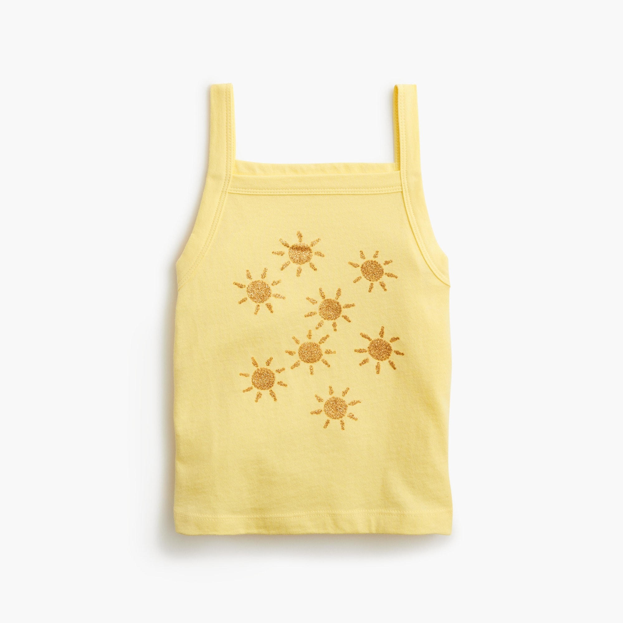 girls' glitter suns graphic tank top for girls