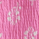 Girls' block-print flutter-sleeve tank top TULIP PINK WHITE
