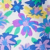 Girls' floral tie-front tee WHITE CHROME GREEN MULT