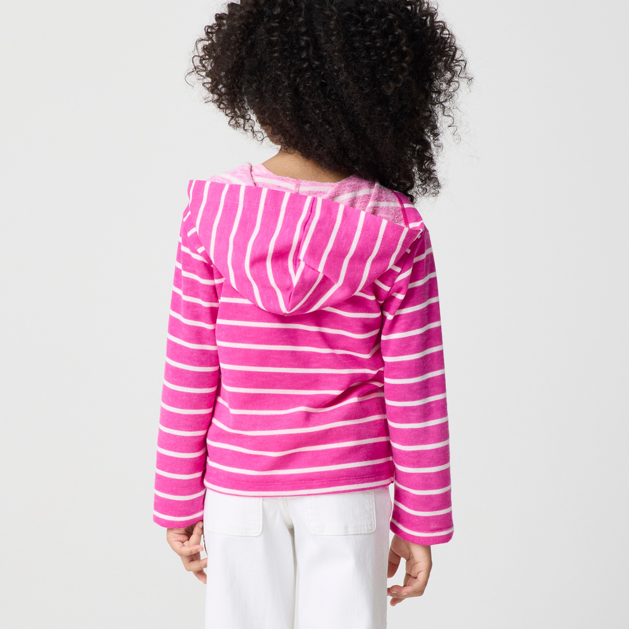 Girls' lightweight terry beach hoodie