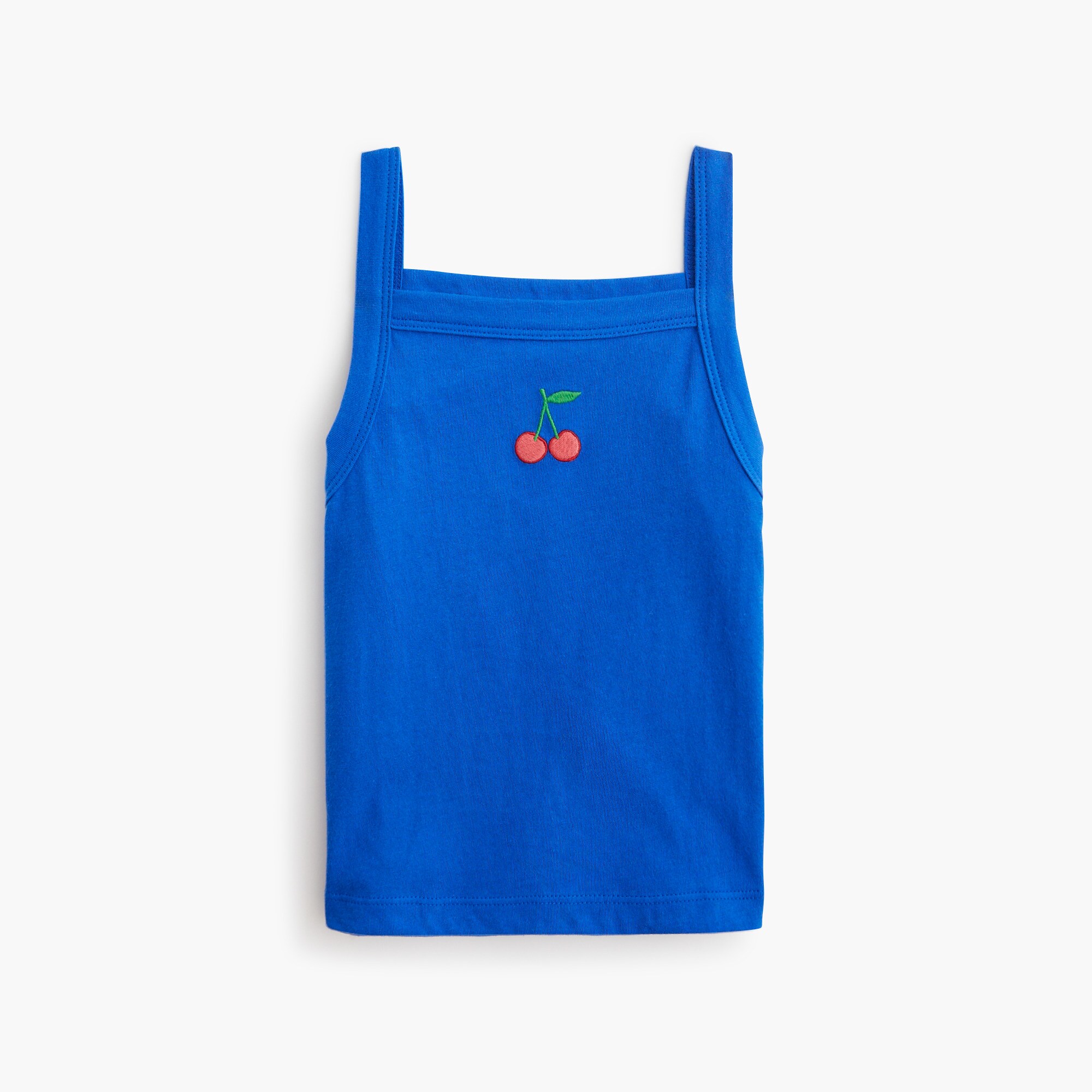  Girls' embroidered cherry graphic tank top