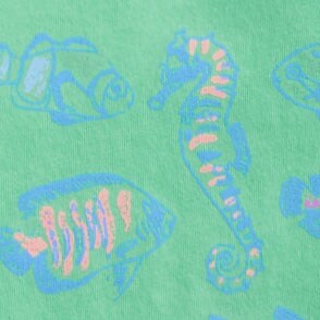 Girls' fish graphic tee MULTICOLOR FISH GRID girls' fish graphic tee for girls