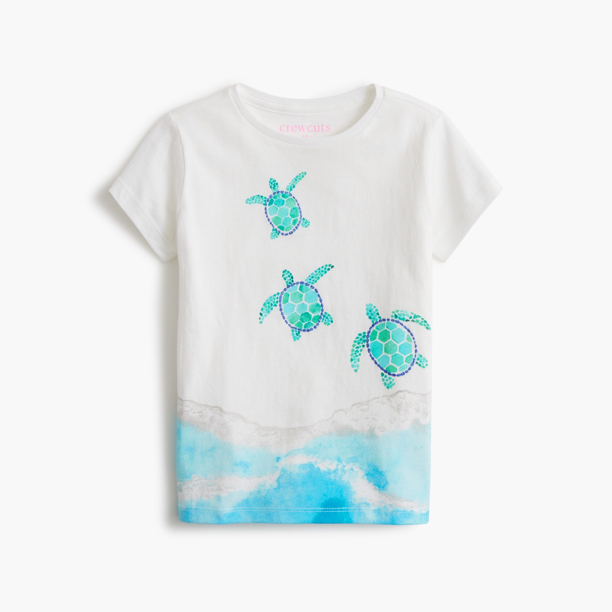 Girls' beach turtles graphic tee