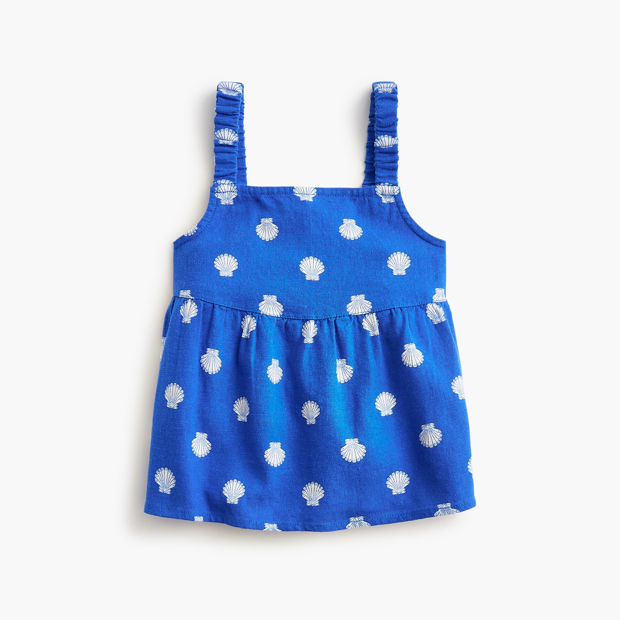 girls' seashell linen-blend tank top for girls