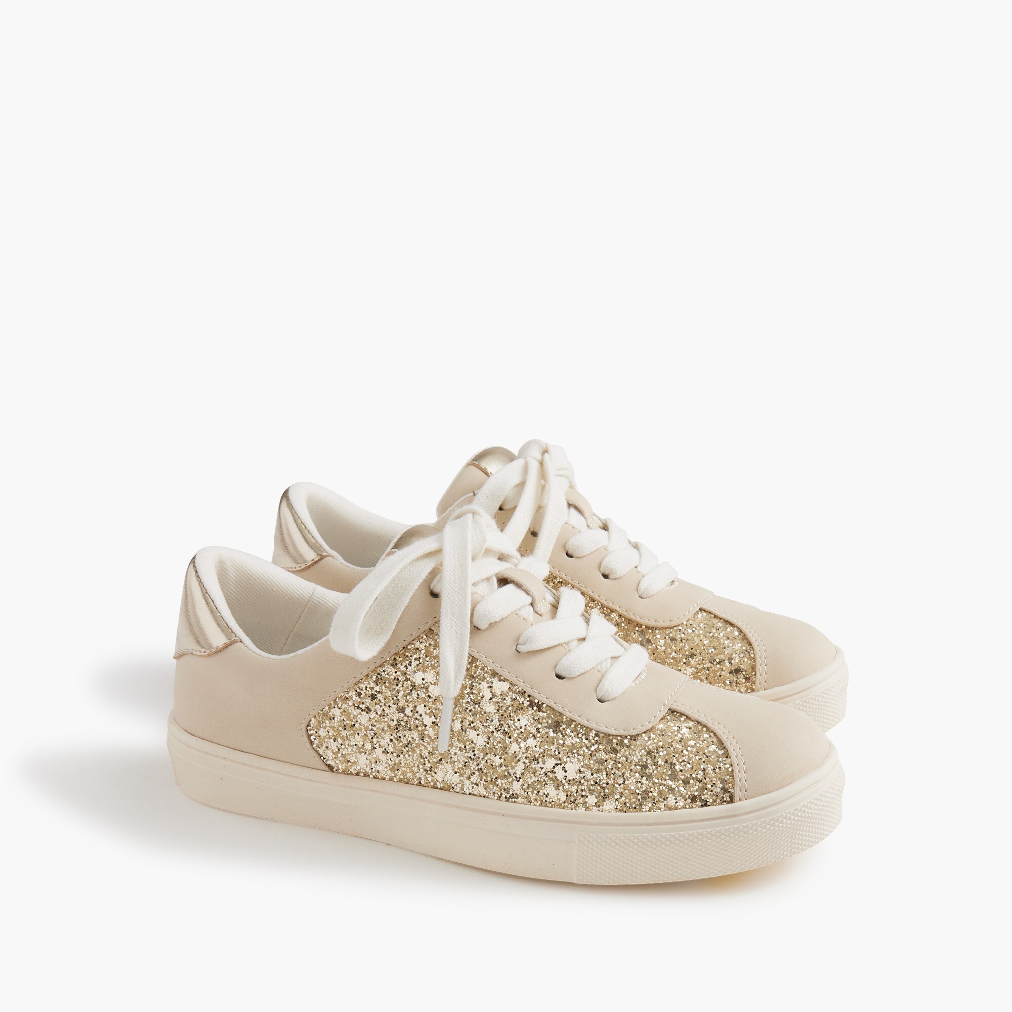 girls' gold glitter sneakers for girls