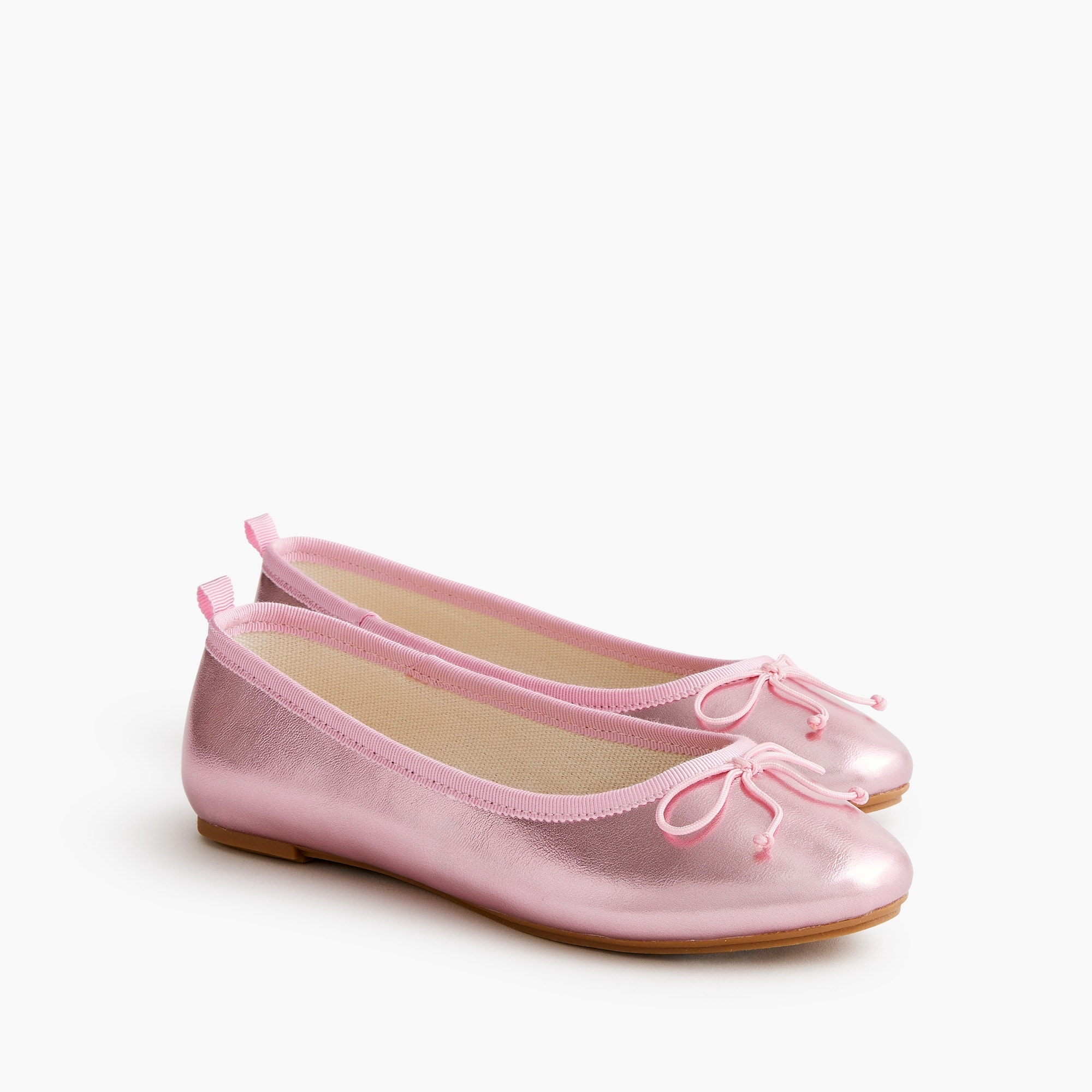 girls' metallic ballet flats for girls