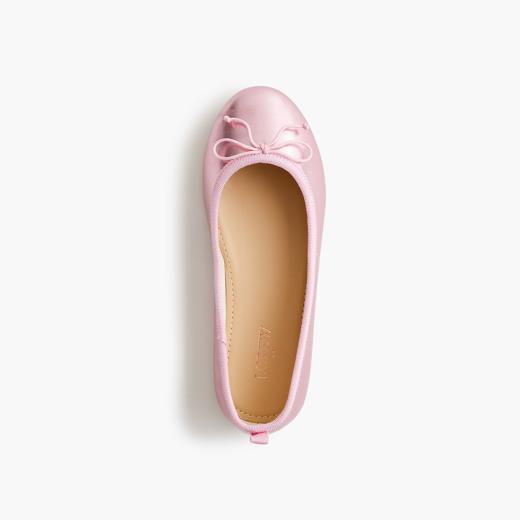 Girls' metallic ballet flats