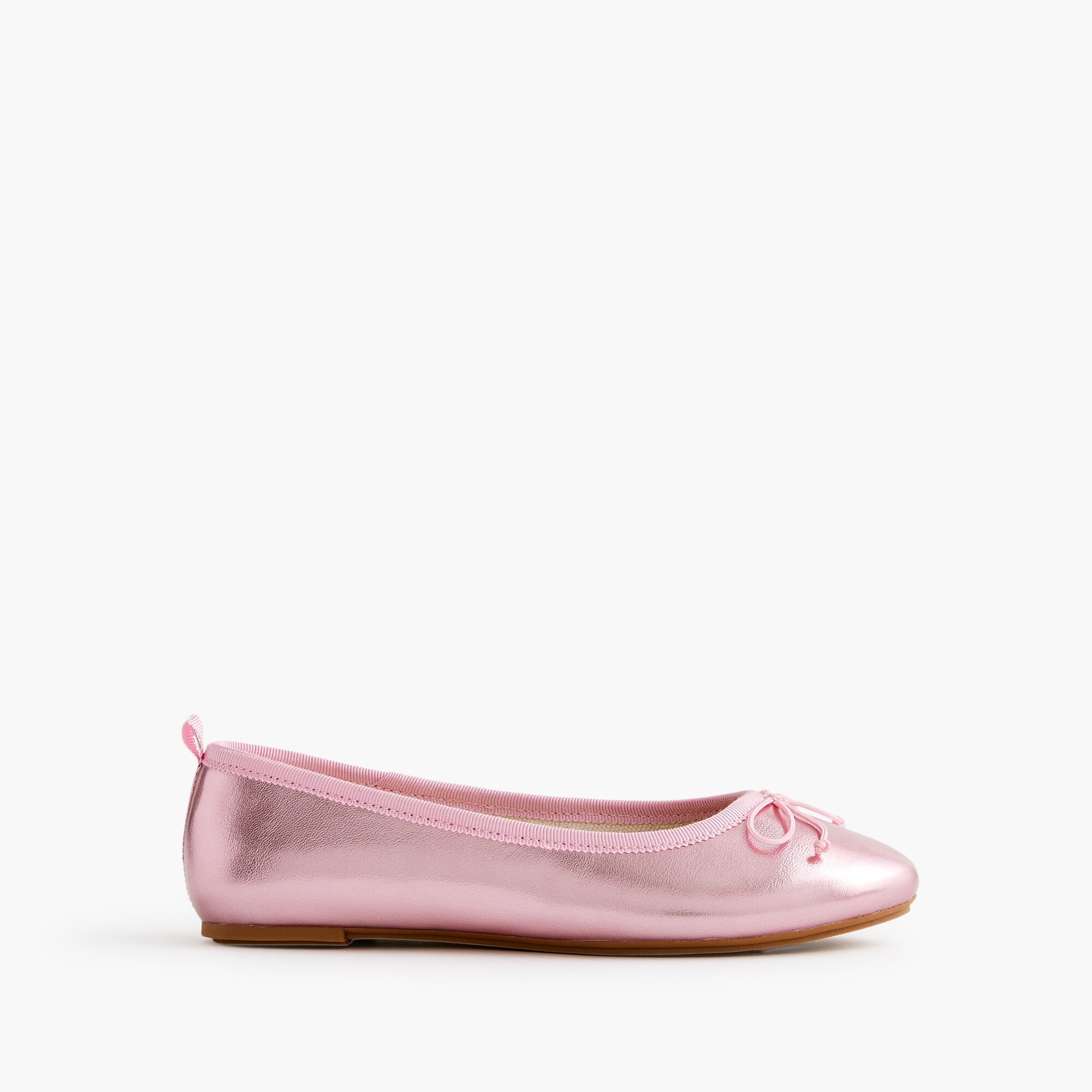 Girls' metallic ballet flats