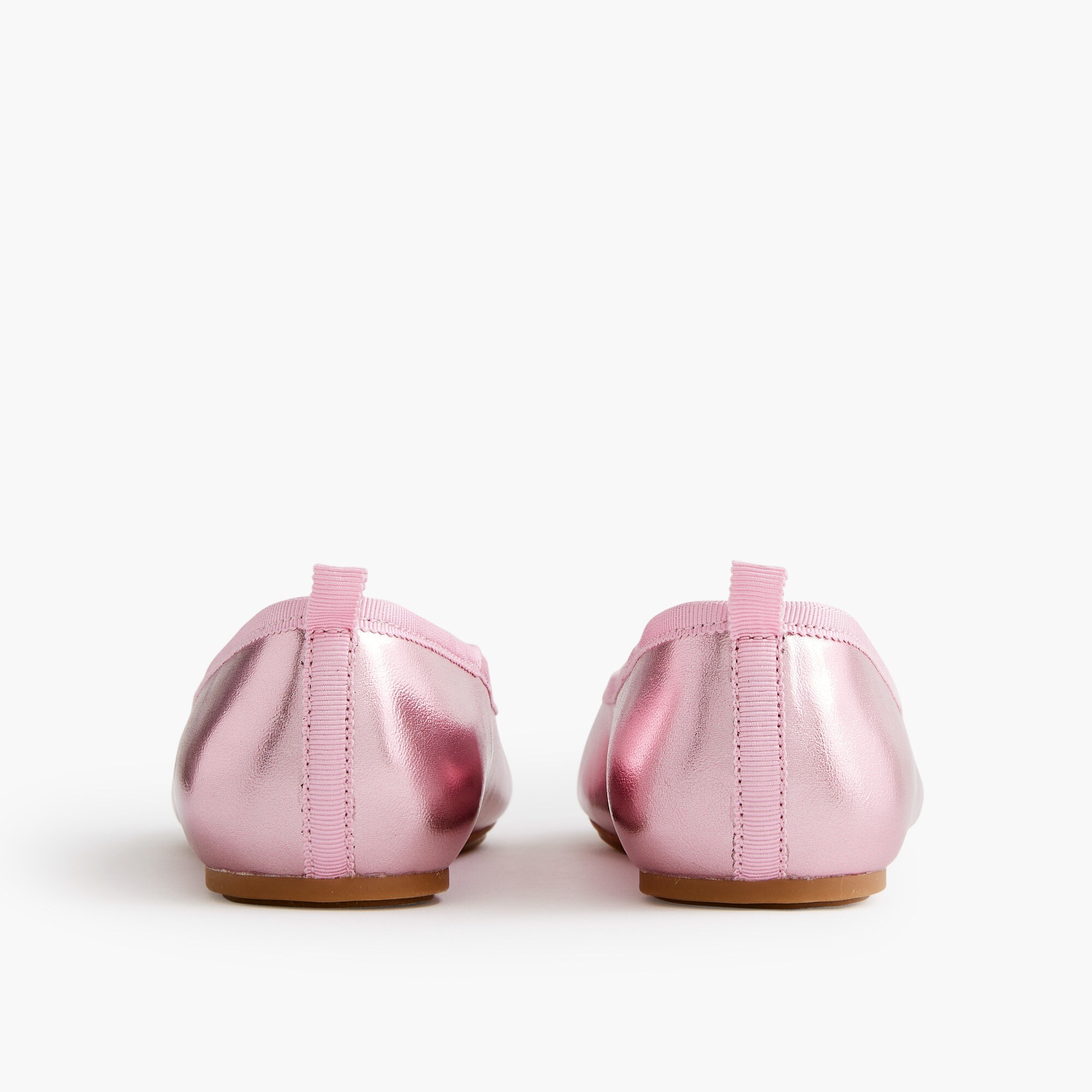 Girls' metallic ballet flats