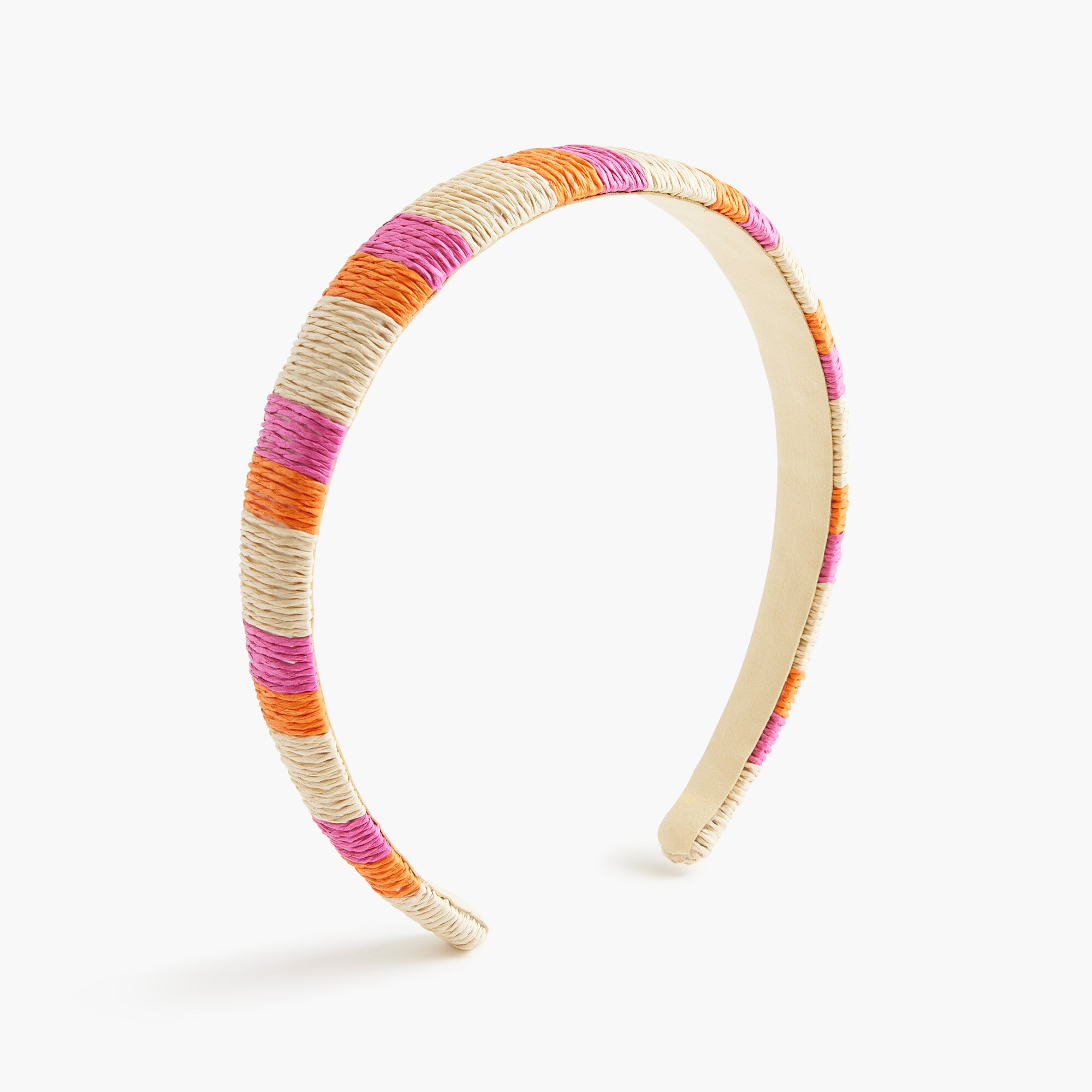 girls' striped raffia headband for girls