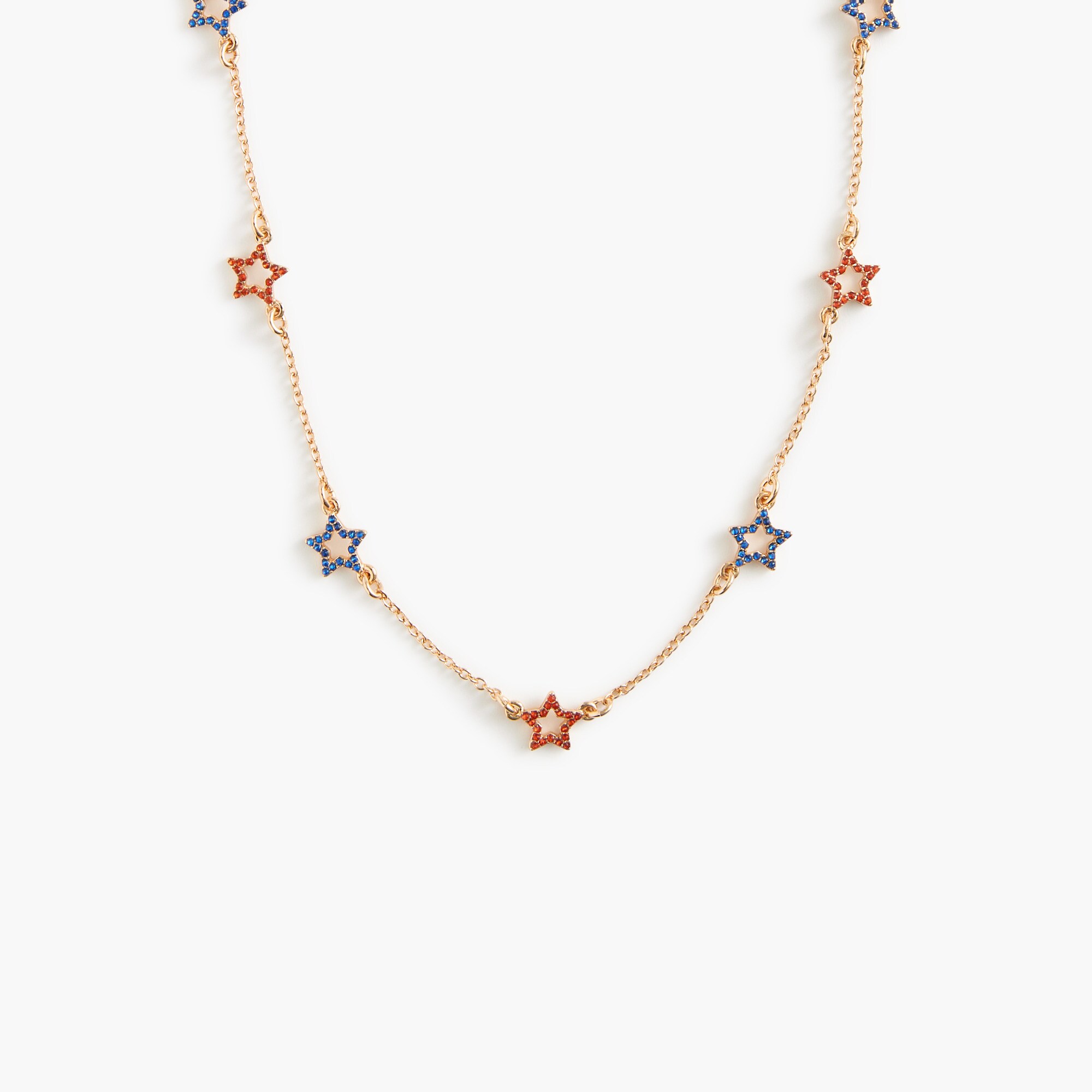 girls' red and blue star necklace for girls