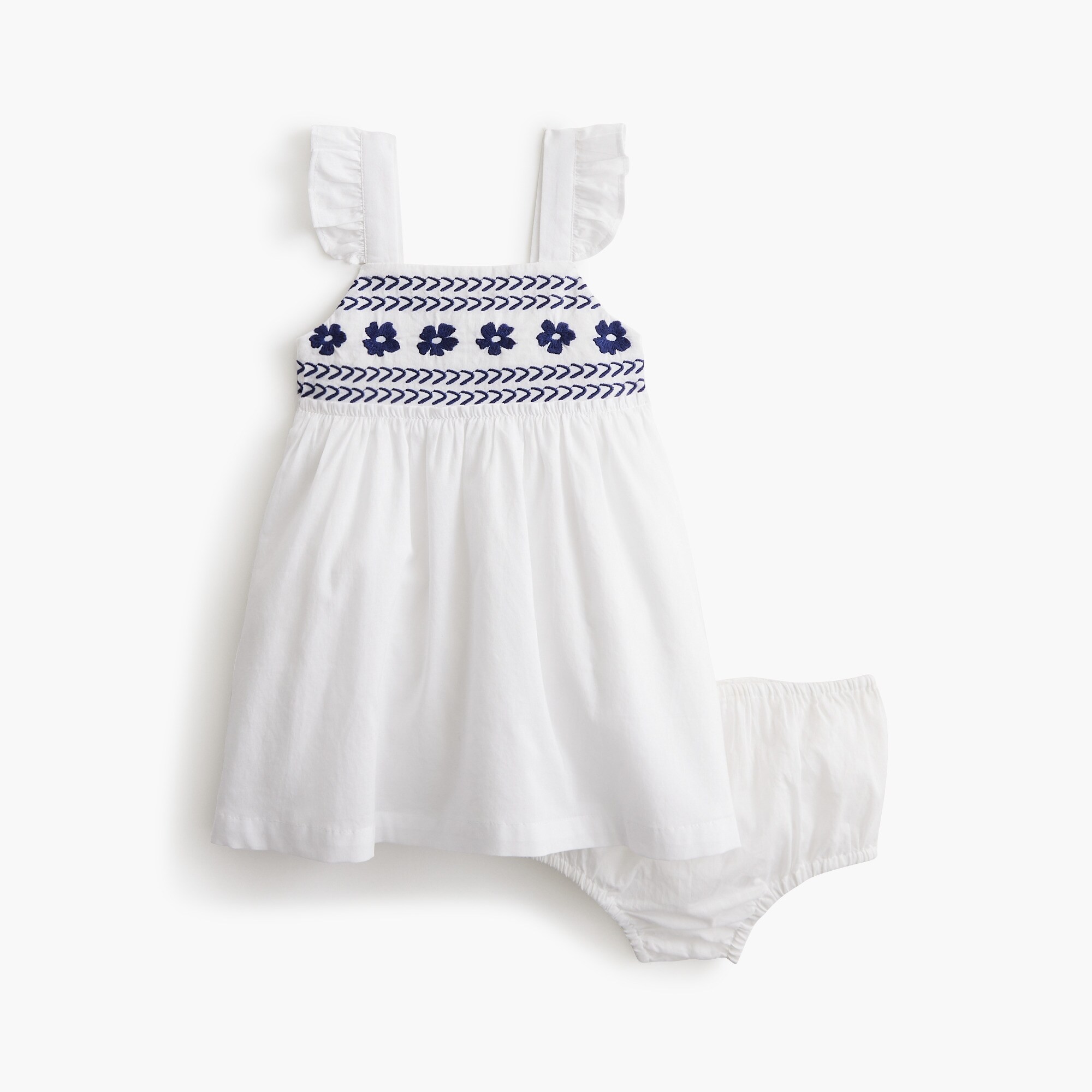 Baby & toddler girls' embroidered flutter dress