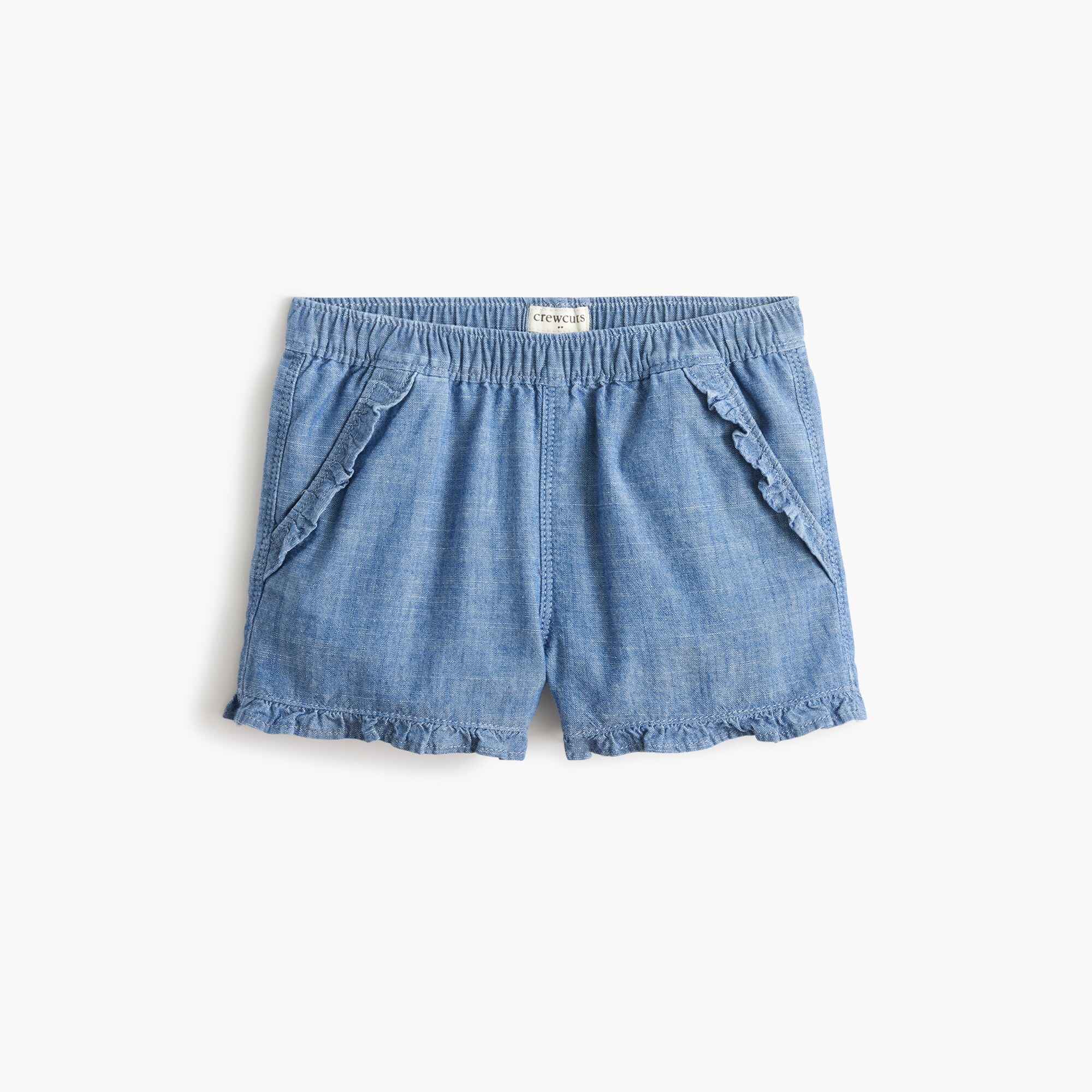 baby & toddler girls Baby &amp; toddler girls' chambray ruffle short