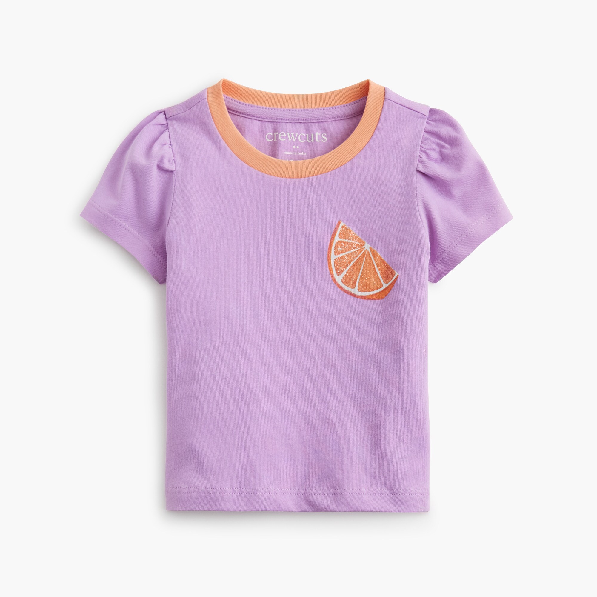 baby & toddler girls Baby &amp; toddler girls' glitter oranges graphic tee