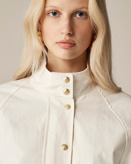 J.Crew: Collection Cropped Leather Car Coat With Sherpa J.Crew: Collection Cropped Leather Car Coat With Sherpa