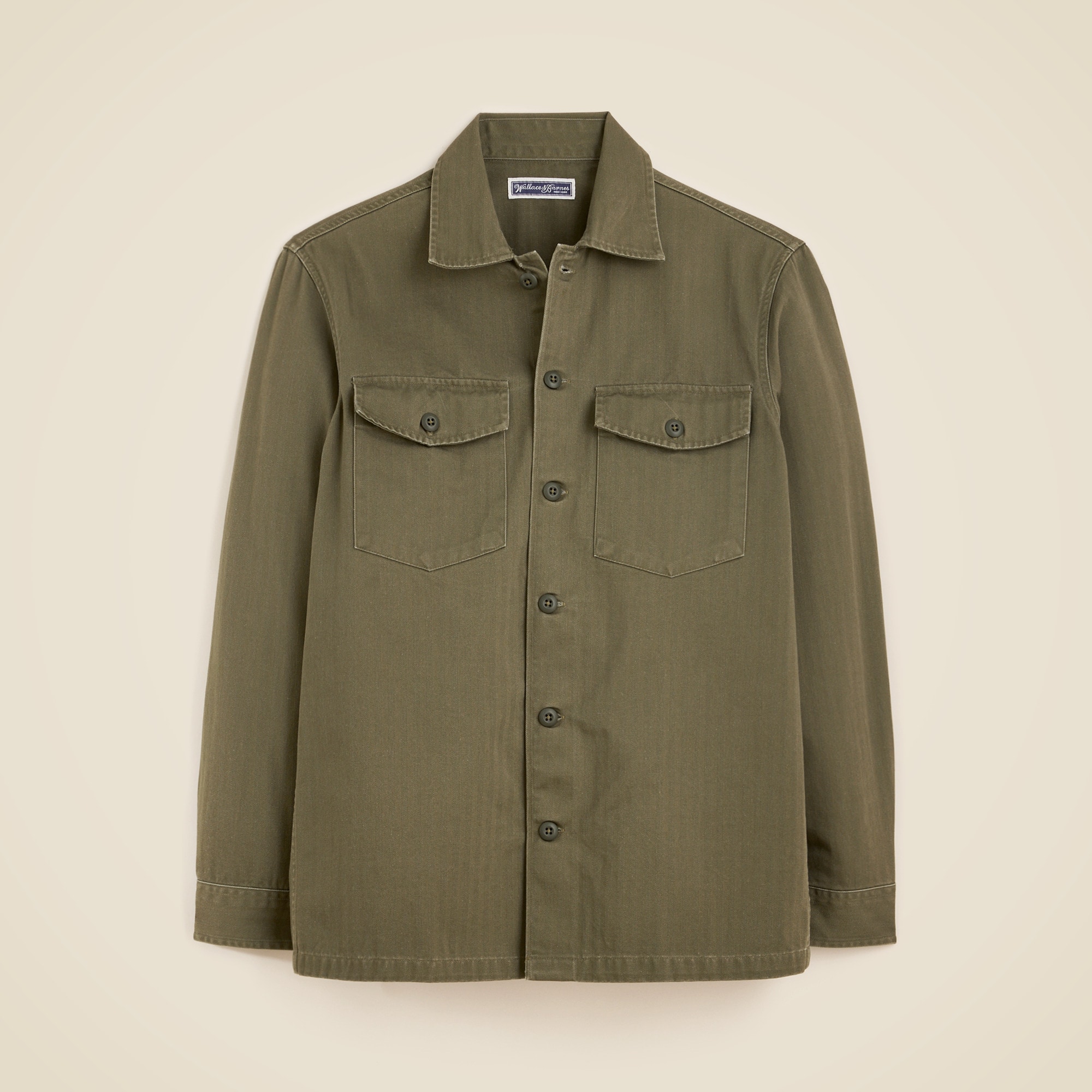 mens Wallace &amp; Barnes cotton herringbone workshirt