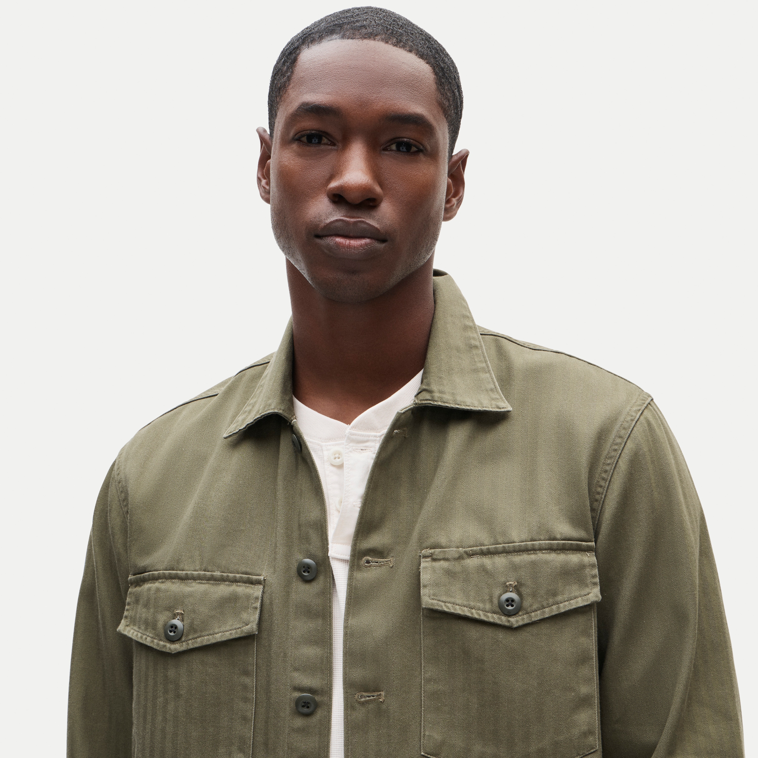 Wallace & Barnes Cotton Herringbone Workshirt For Men | J.Crew