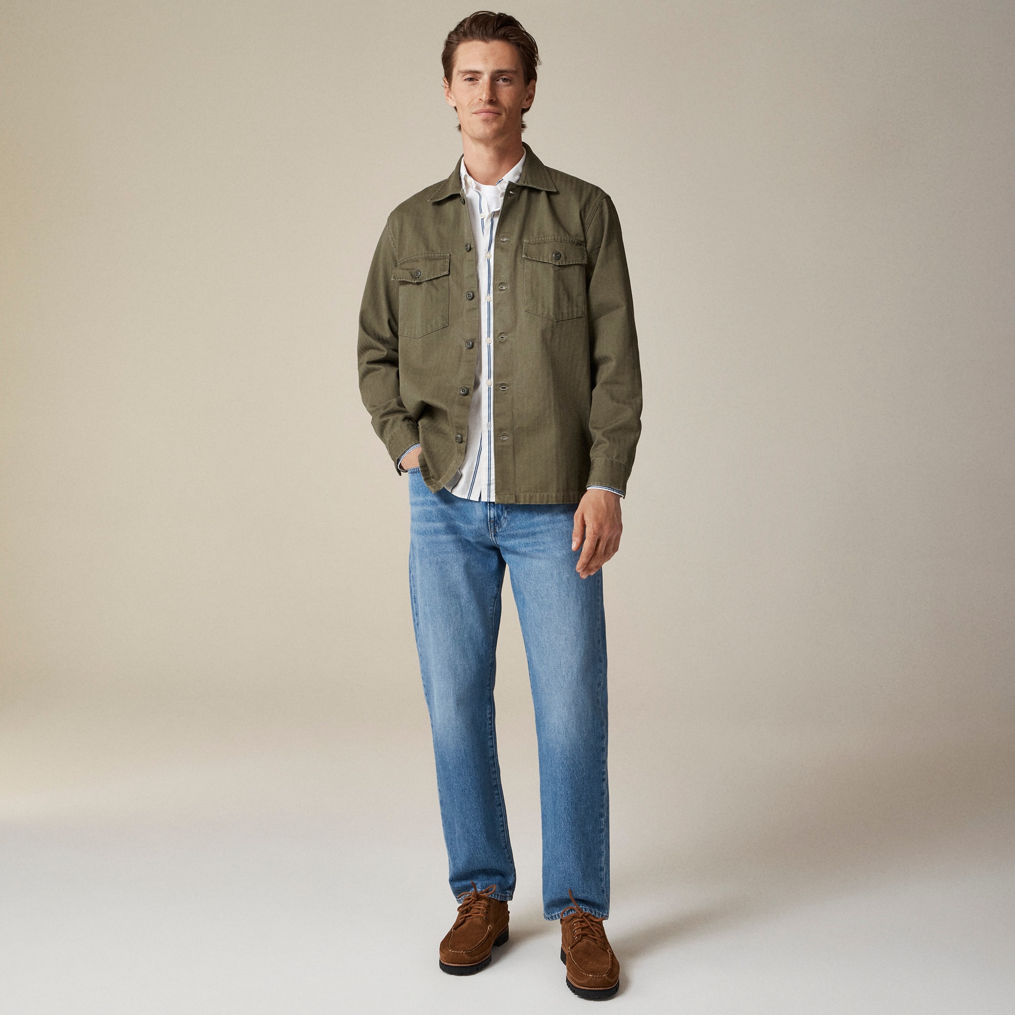 Wallace & Barnes cotton herringbone workshirt