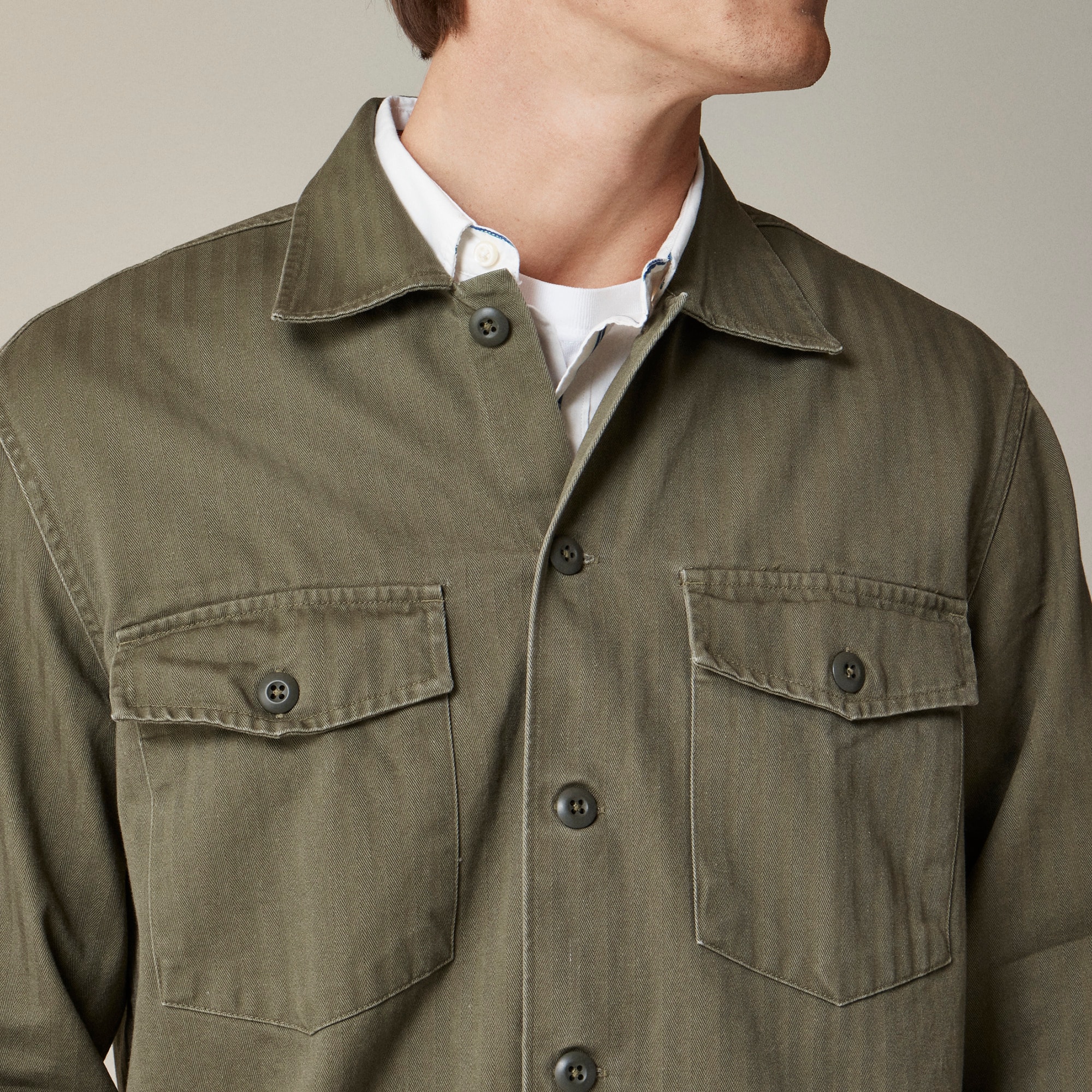 Wallace & Barnes cotton herringbone workshirt