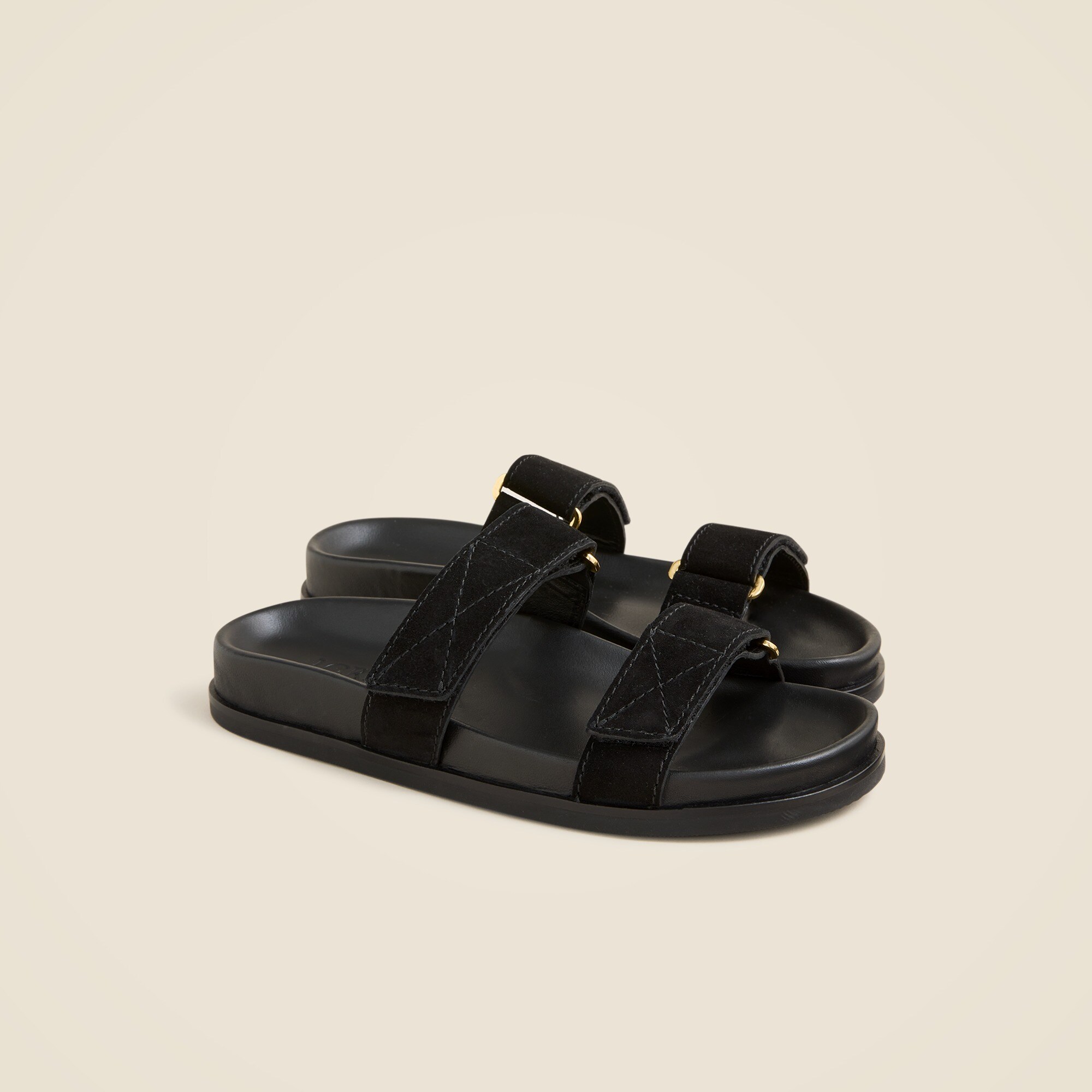 womens New Colbie wide-strap sandals in suede and leather