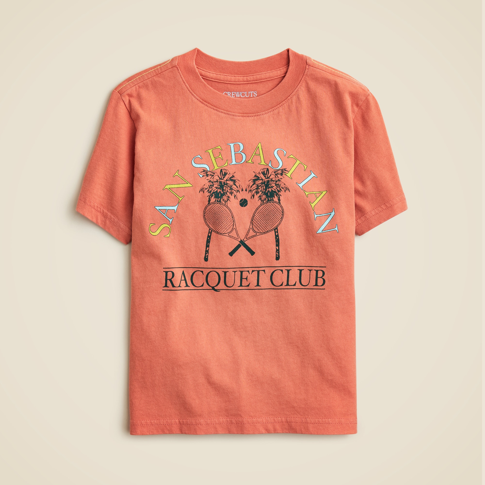 boys Kids' short-sleeve &quot;San Sebasti&aacute;n racquet club&quot; graphic T-shirt