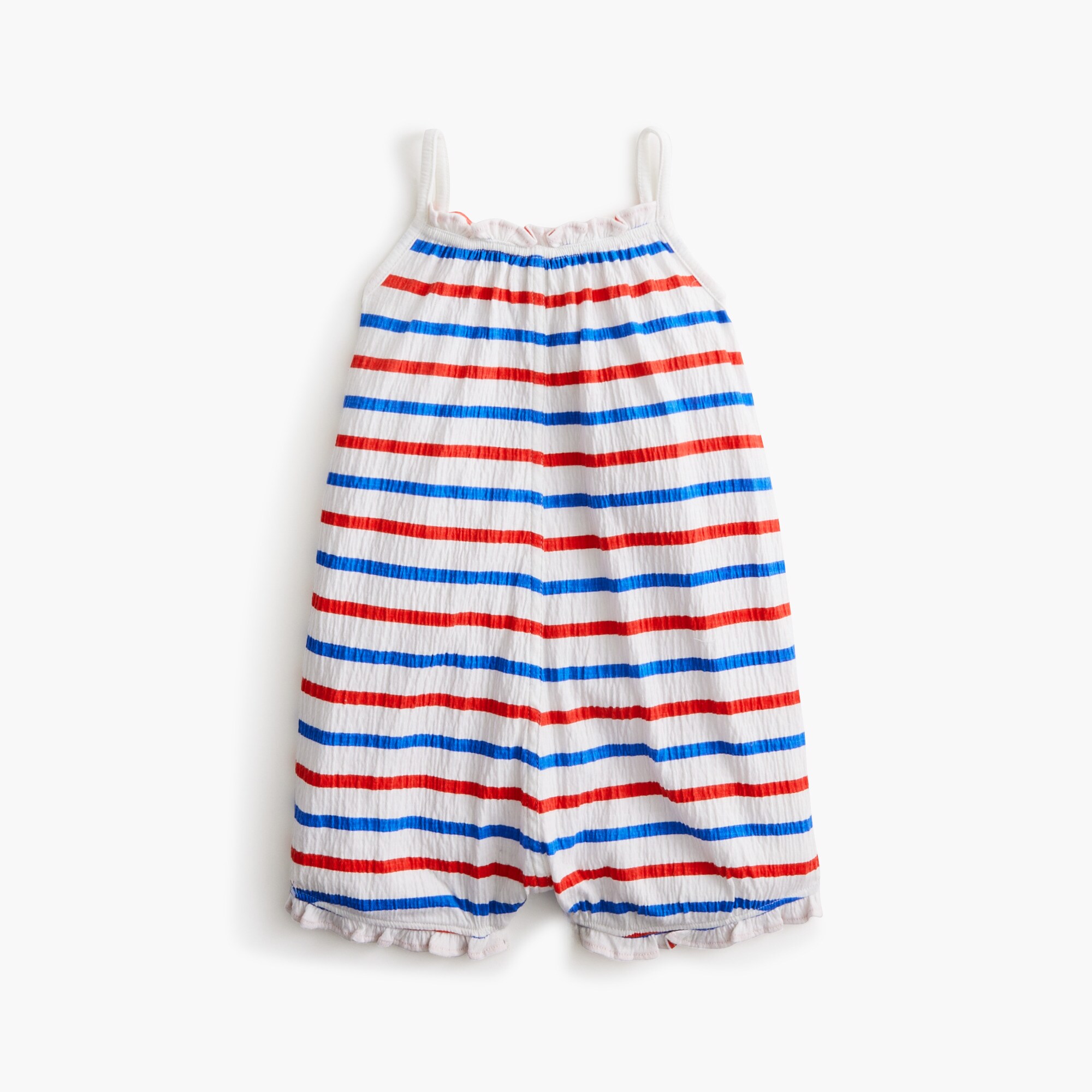 baby &amp; toddler girls' crinkle-knit striped romper for toddler