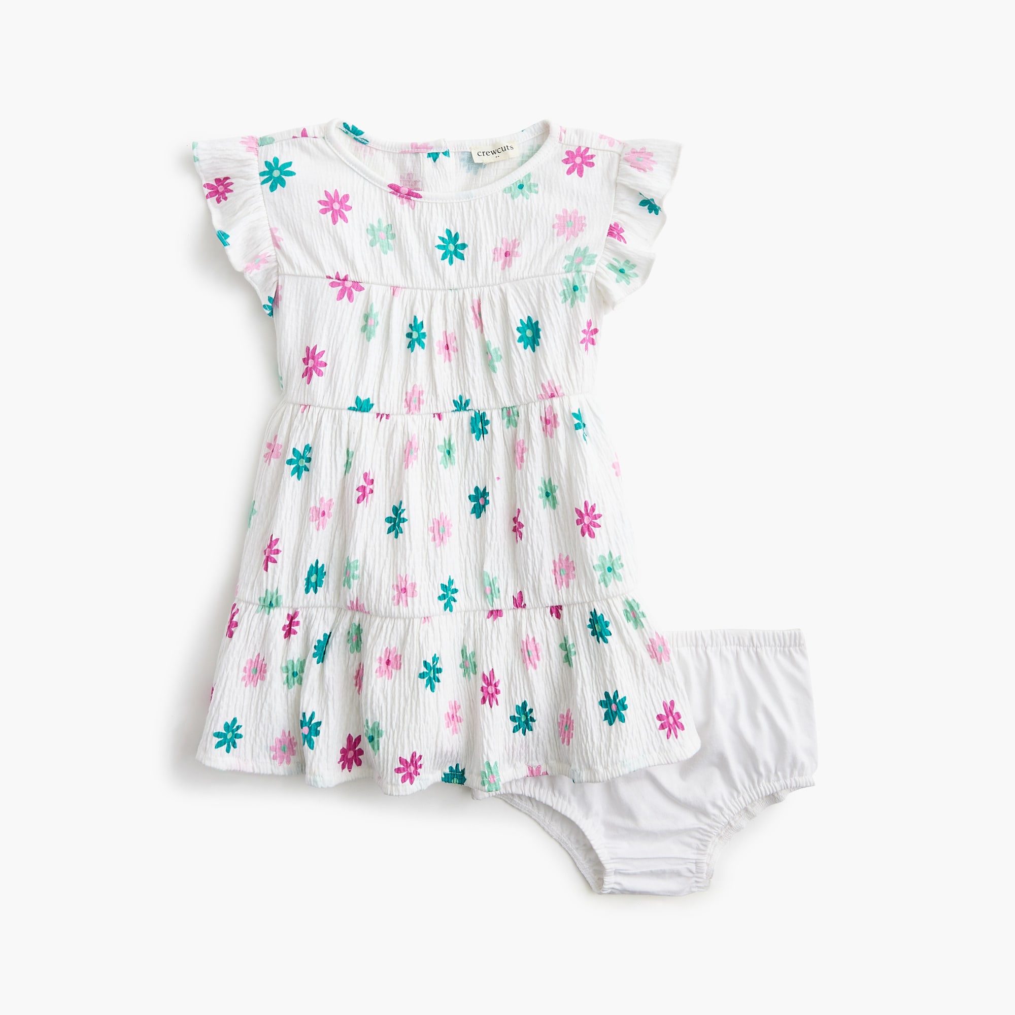 baby & toddler girls Baby &amp; toddler girls' floral crinkle-knit dress