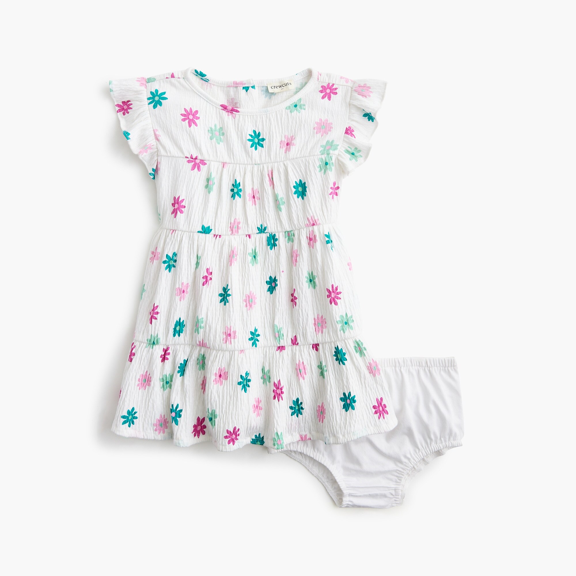 baby &amp; toddler girls' floral crinkle-knit dress for toddler