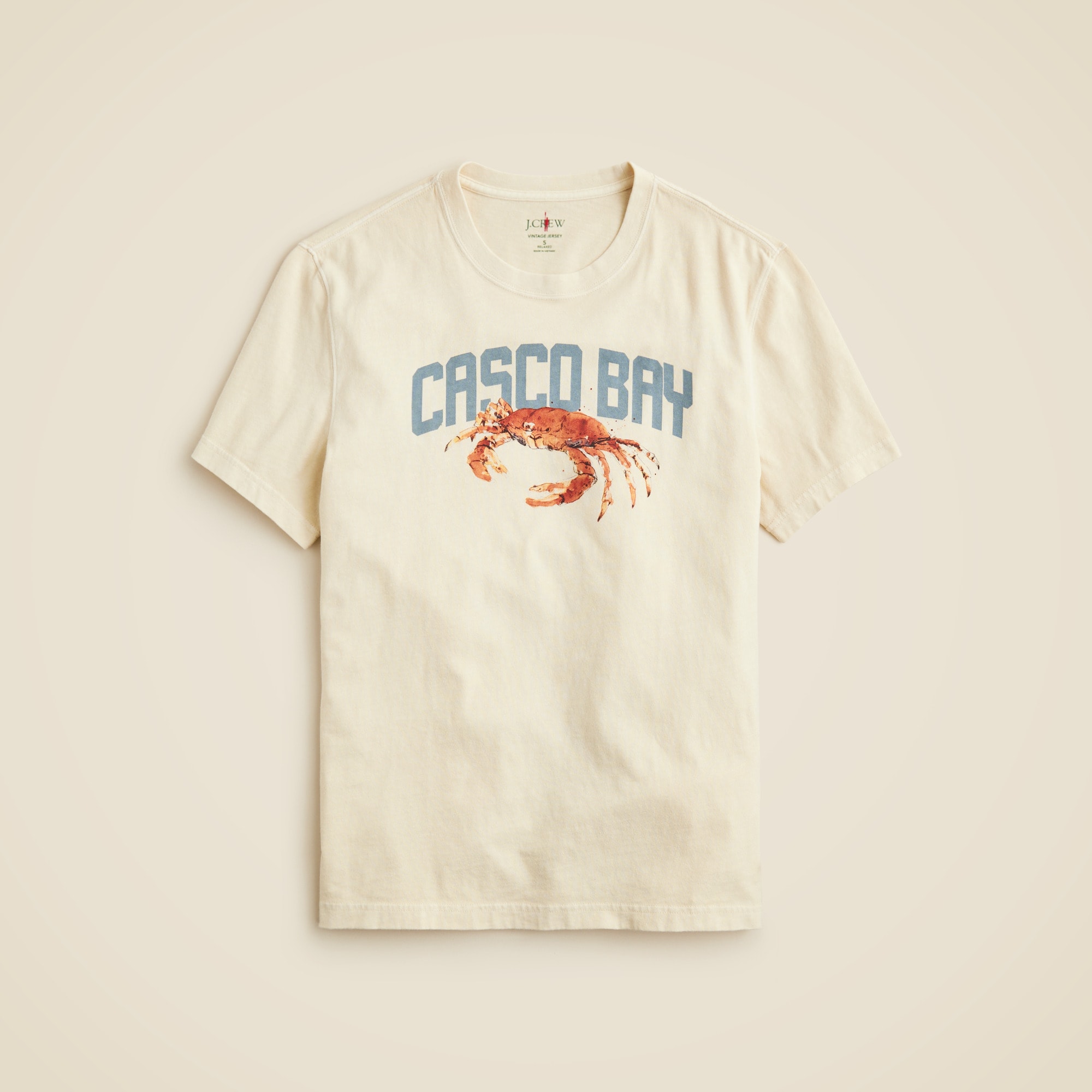 Vintage-wash Cotton Graphic T-shirt For Men | J.Crew