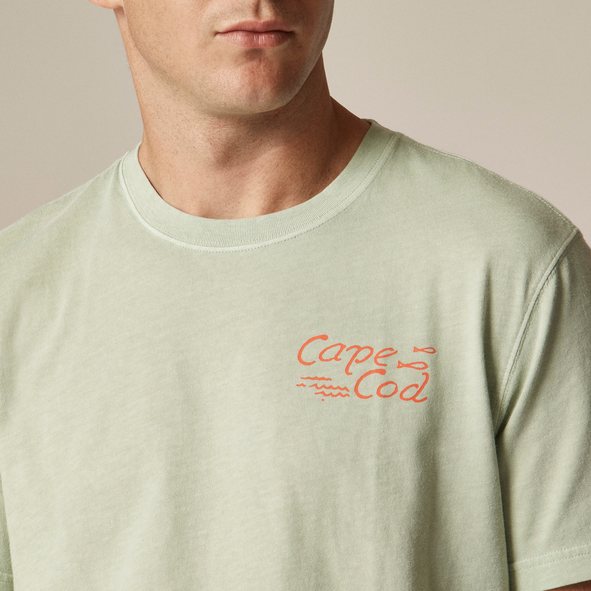 Vintage-wash cotton graphic T-shirt