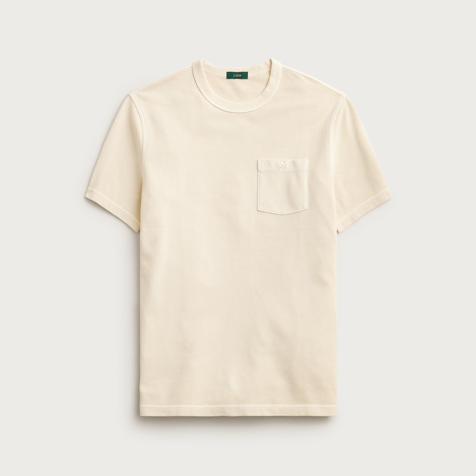Washed piqué pocket T-shirt