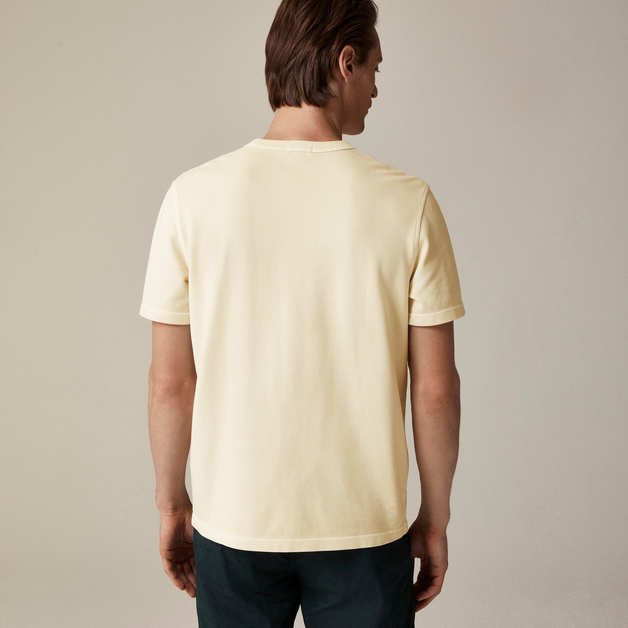 Washed piqué pocket T-shirt