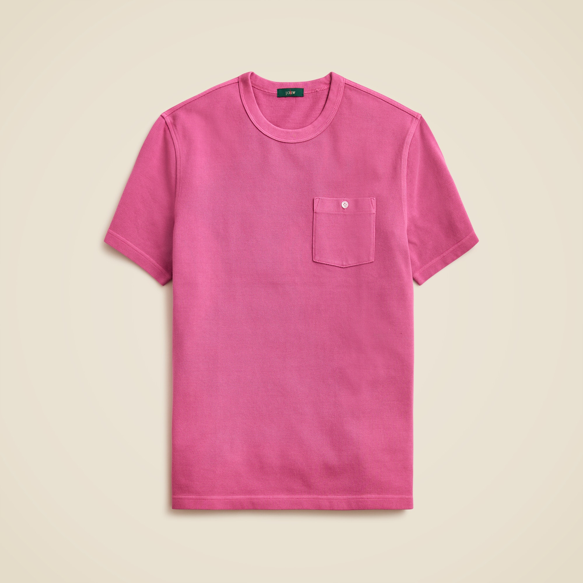 Washed piqué pocket T-shirt