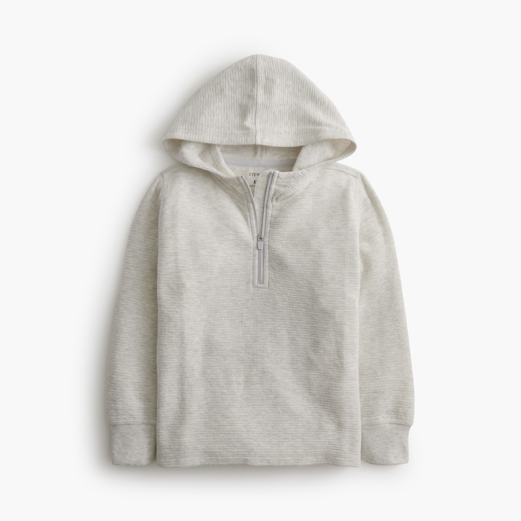 boys' waffle-knit half-zip hoodie for boys