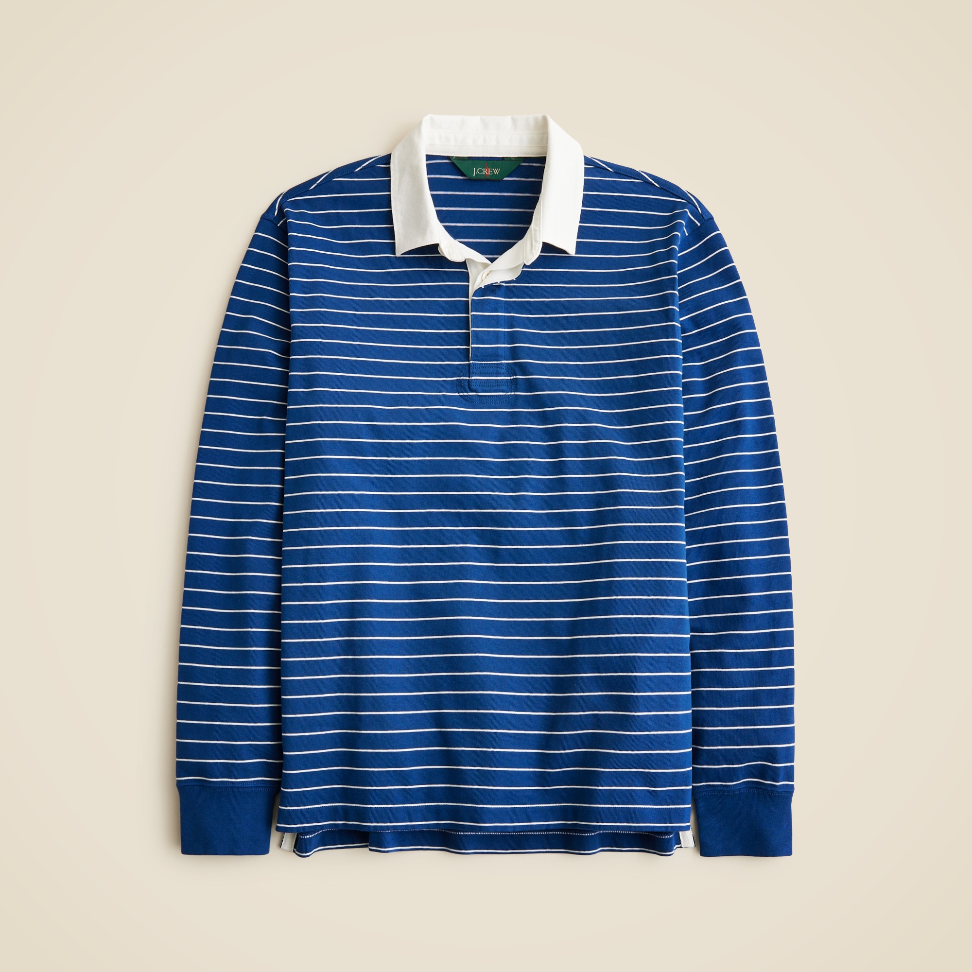 Long-sleeve polo shirt in double-knit jacquard