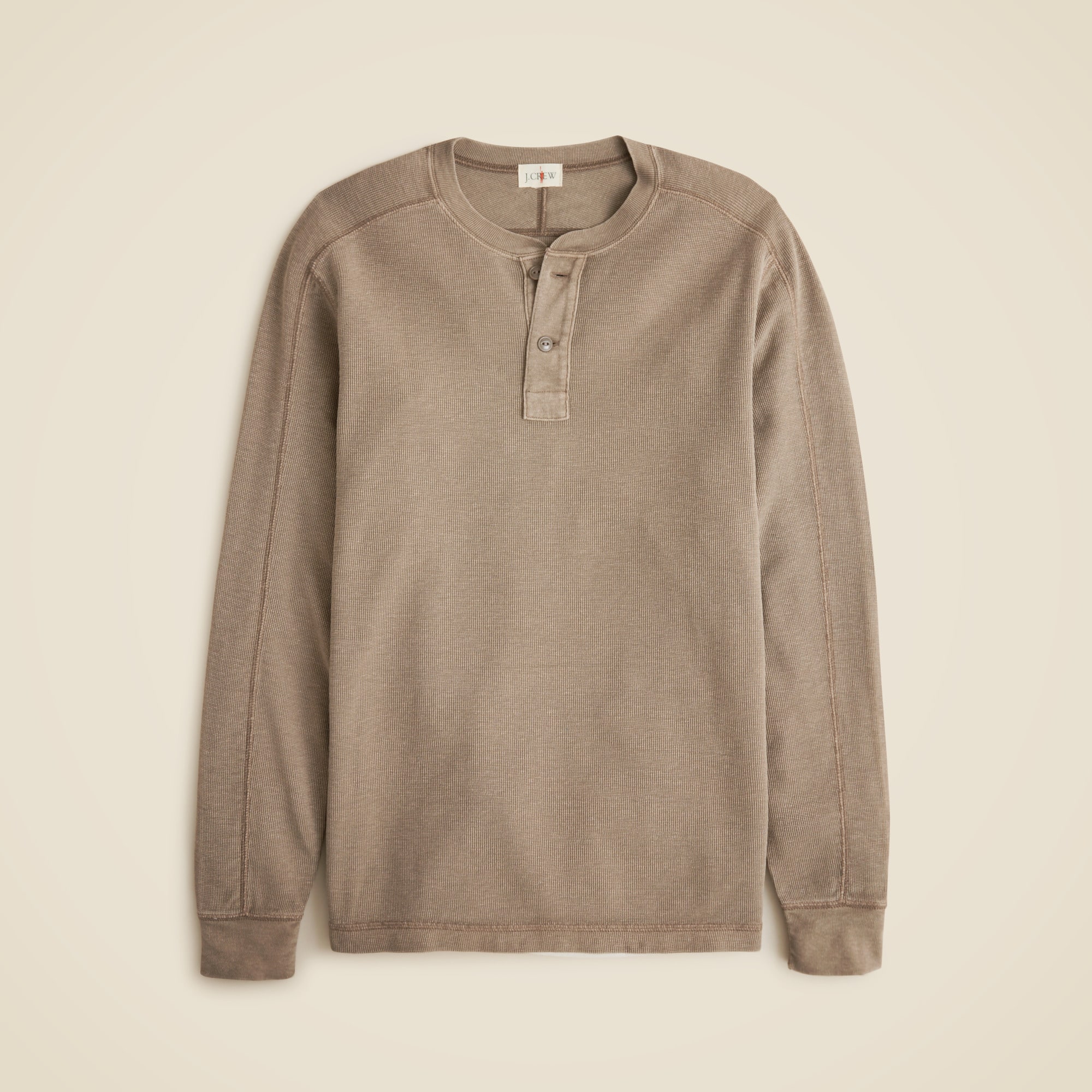 mens Linen-cotton blend henley