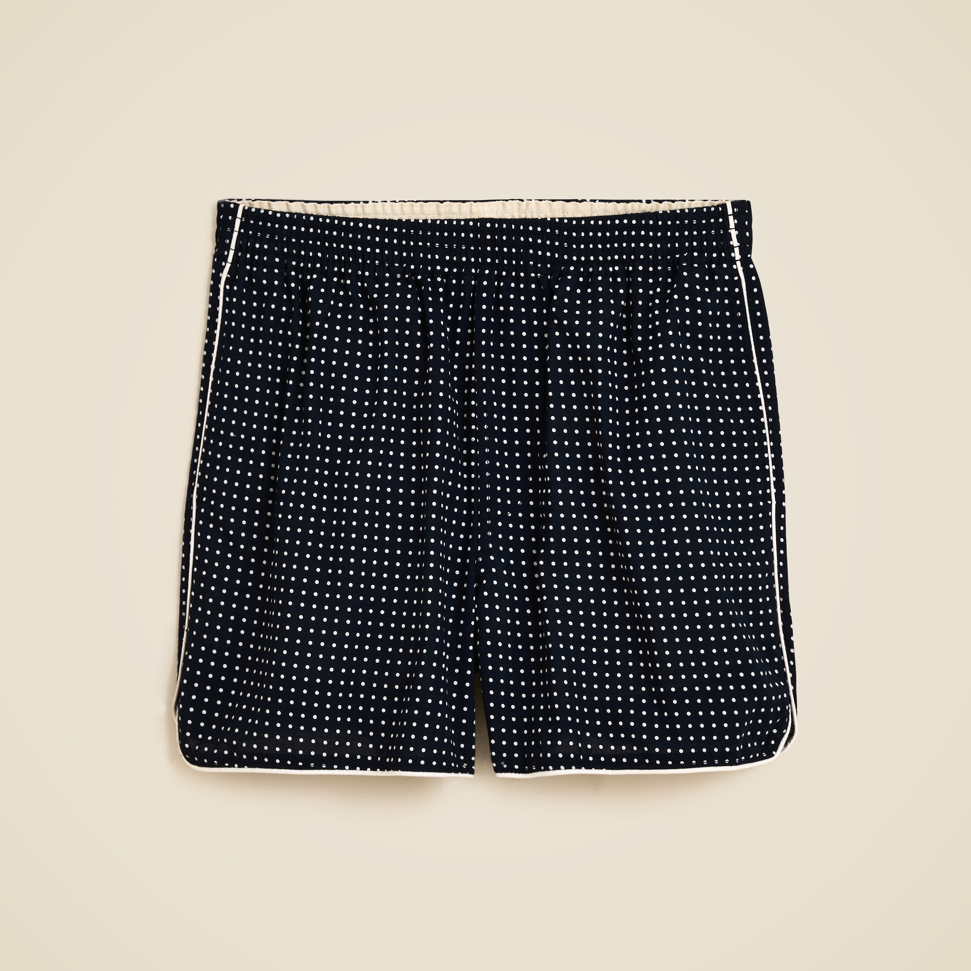  5" cotton short with piping