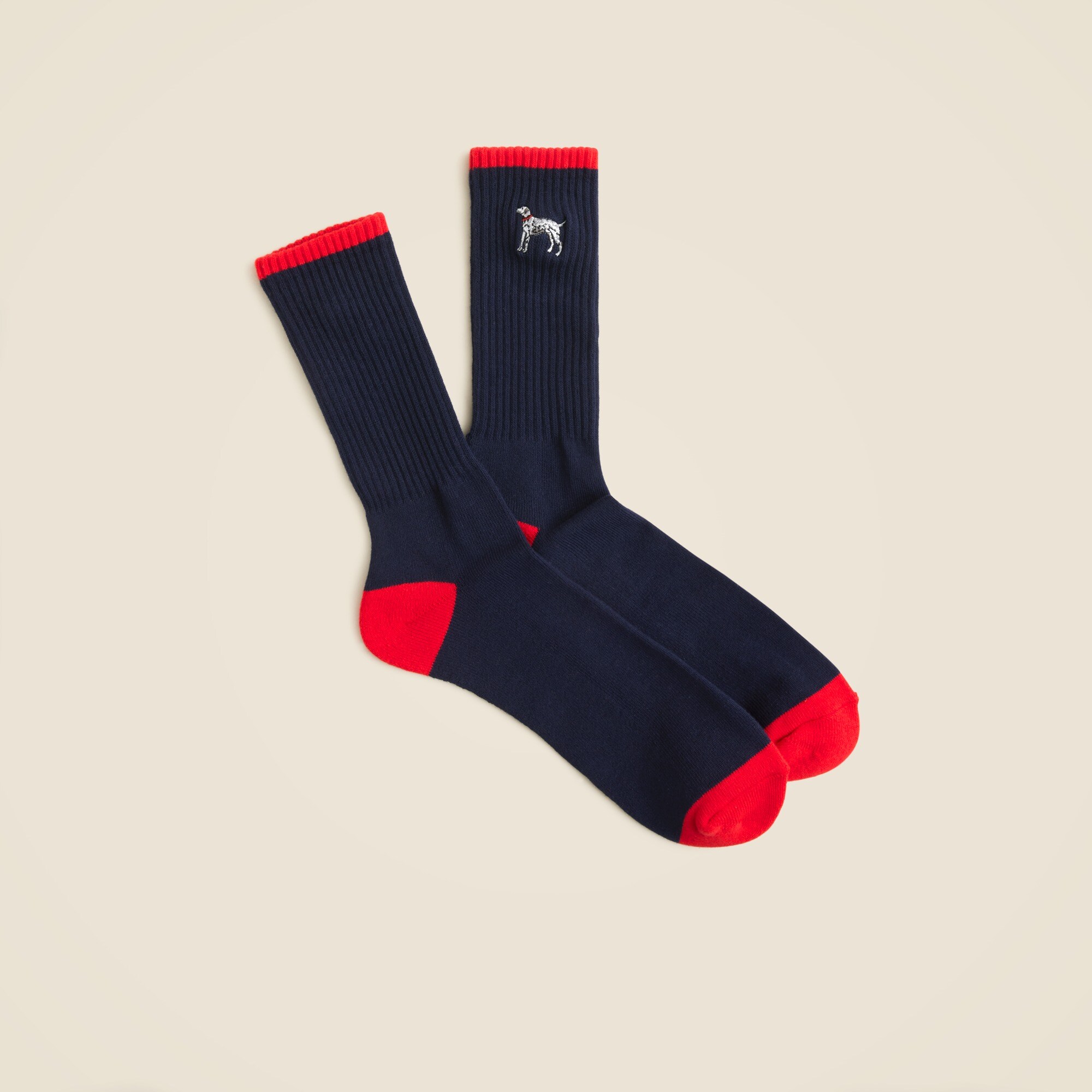  Dalmatian athletic crew socks