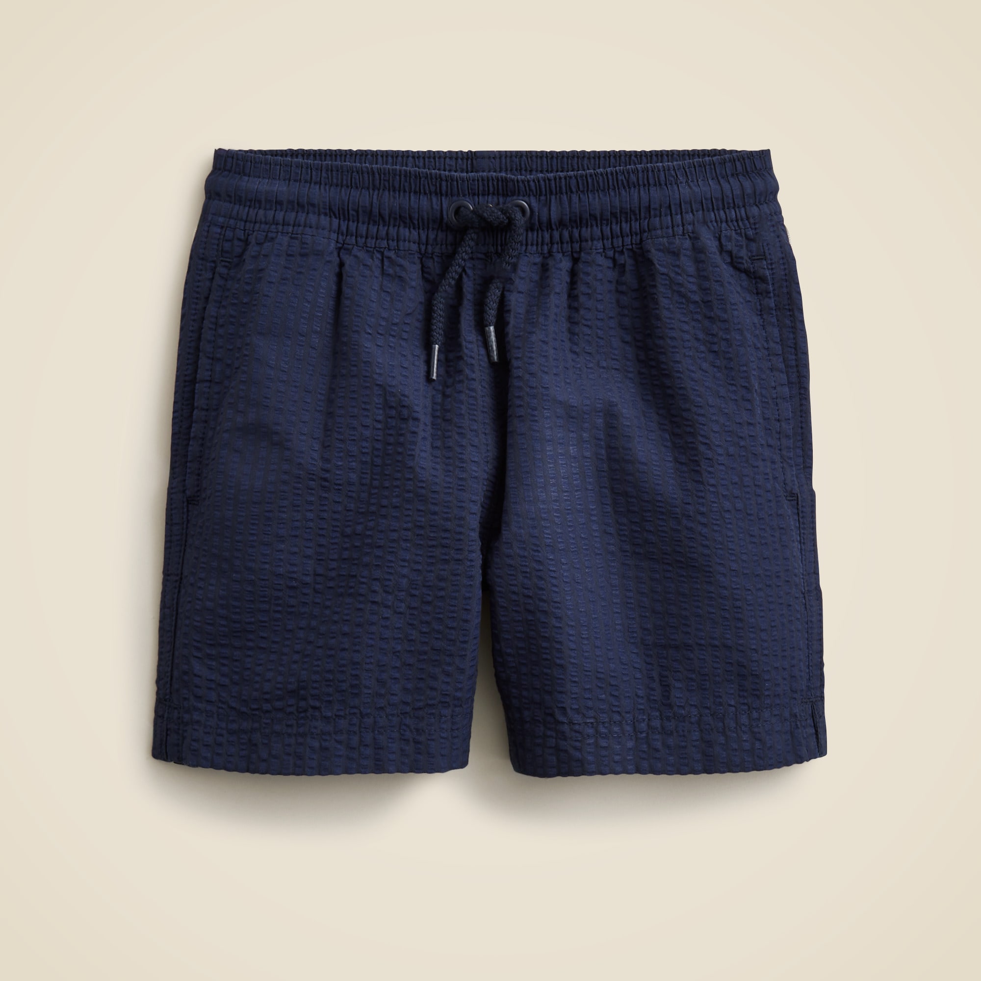  Boys' seersucker swim trunk with UPF 50+