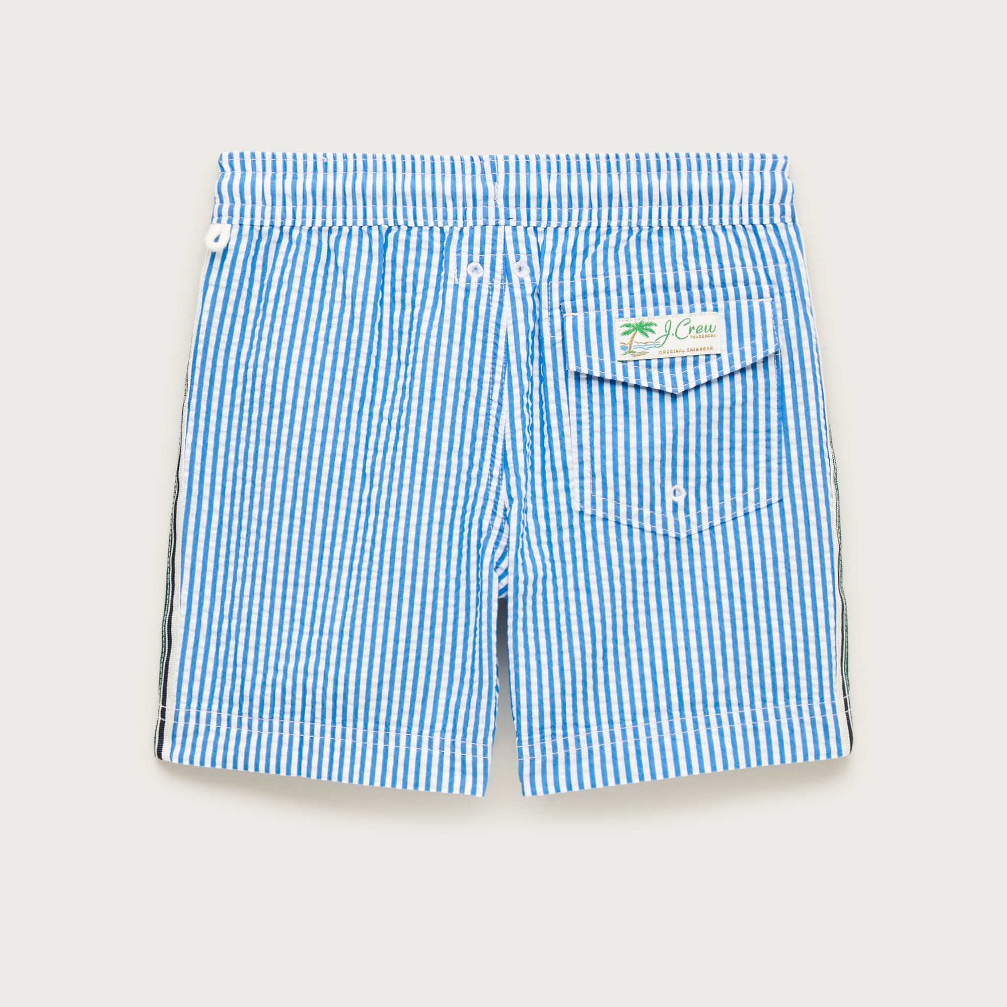 Boys' seersucker swim trunk