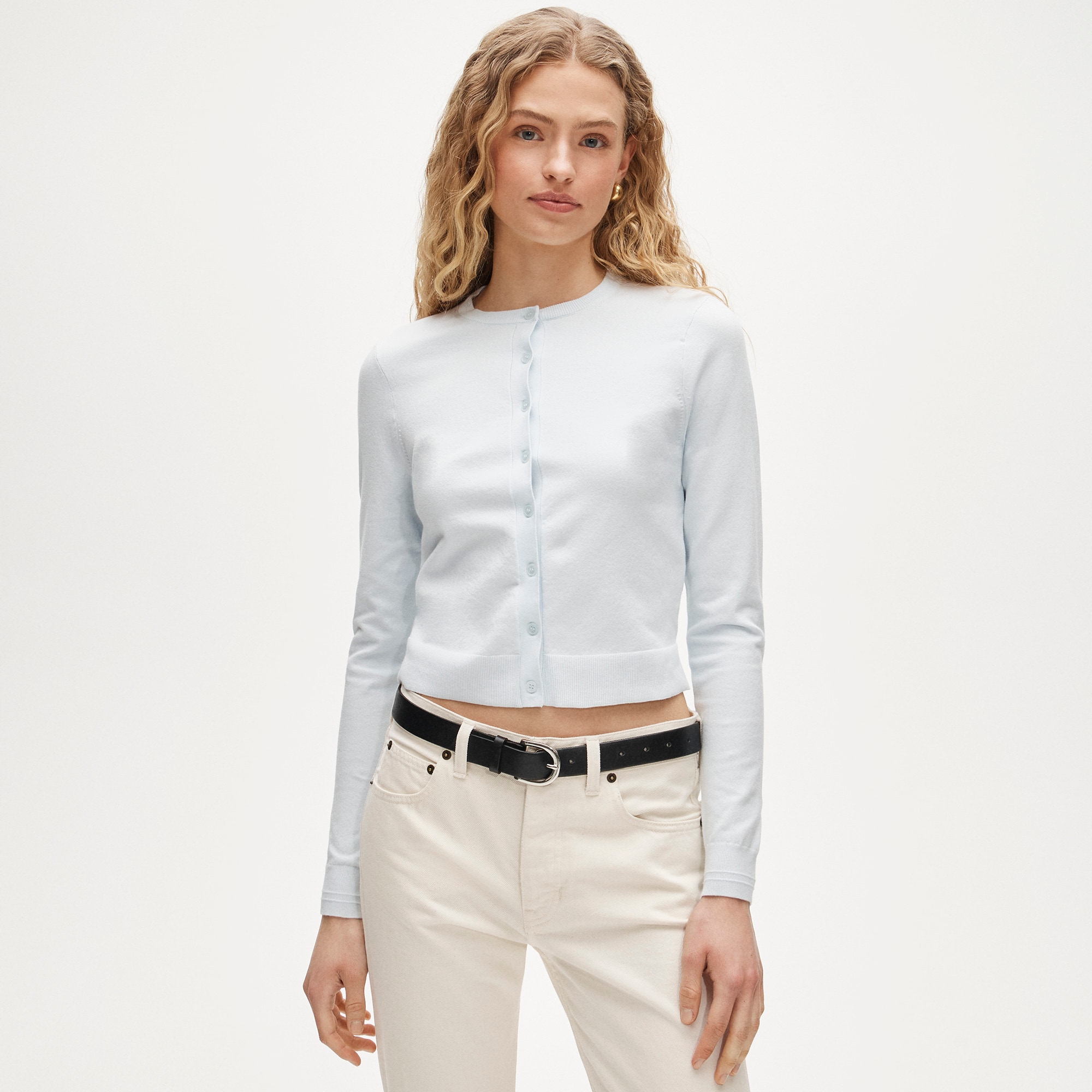 新品♡定価6.3万　マディソンブルー RIB CREWNECK CARDIGAN 3D Cable+Mending Cardigan in Iris Blue – SVRN