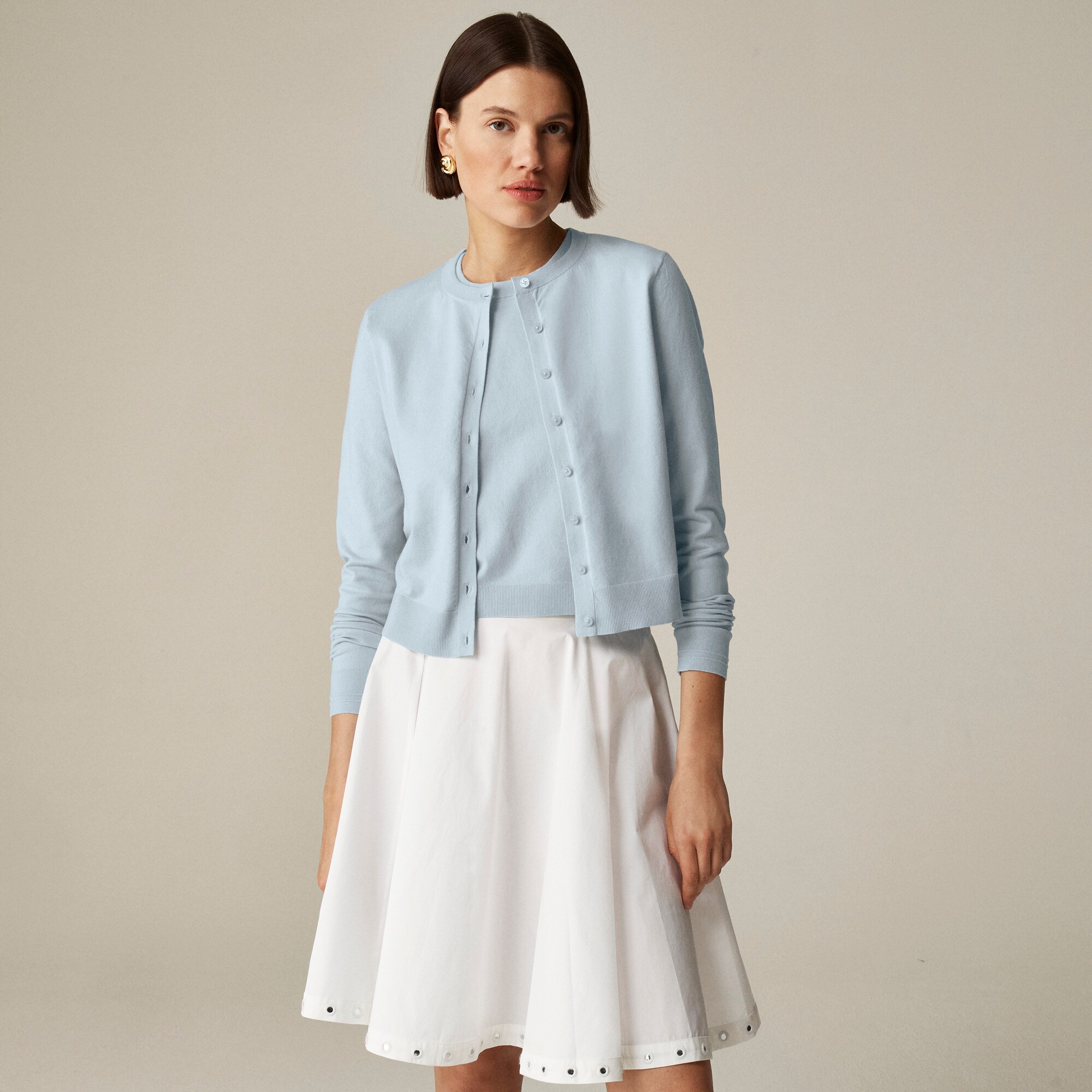 womens New Jackie cardigan in premium ultra-fine cotton blend