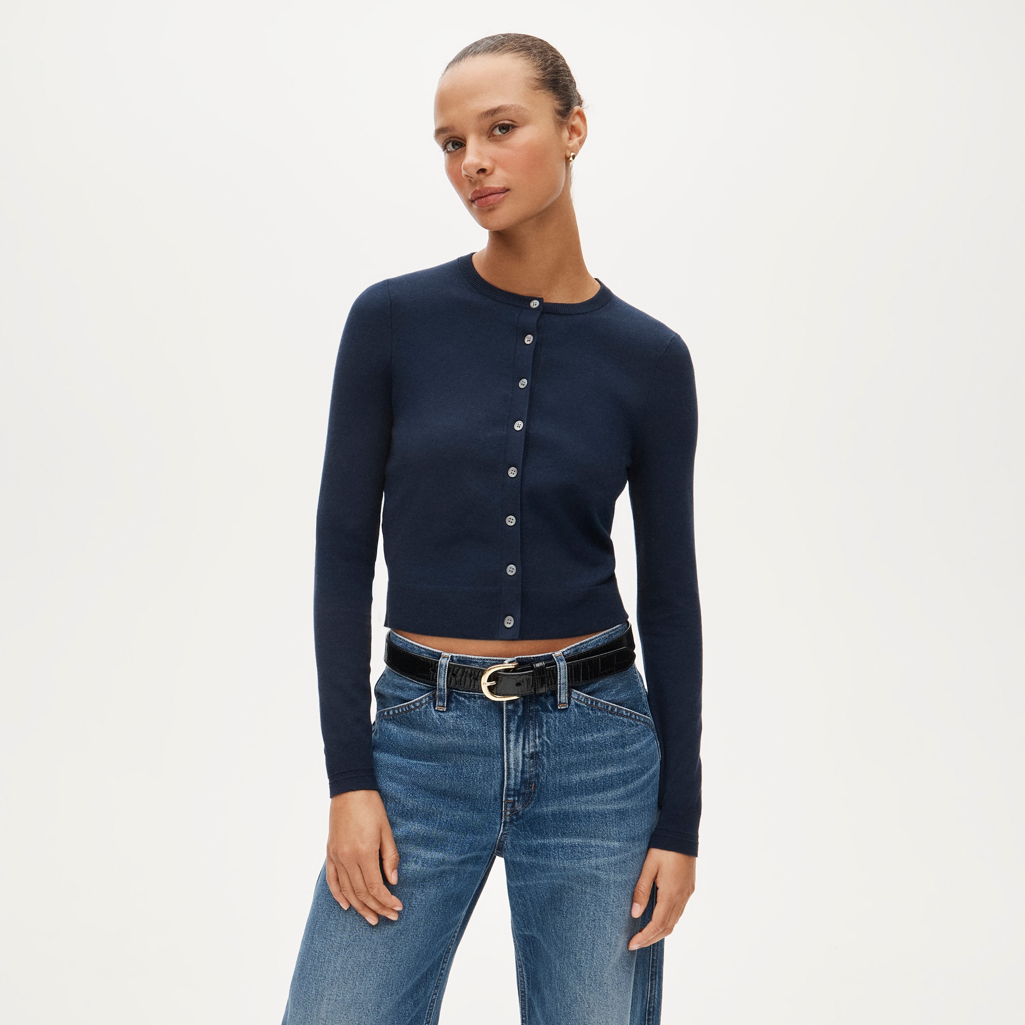 Jackie Cardigan In Premium Ultrafine Cotton For Women | J.Crew